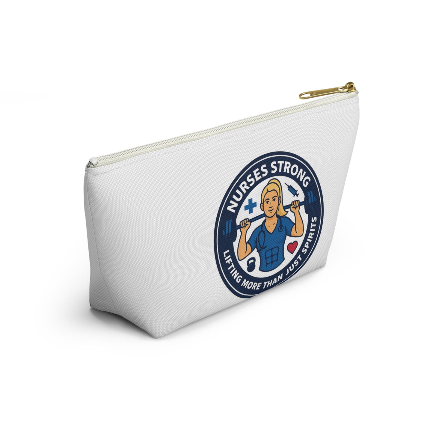 Nurse Accessory Pouch | Inspirational Cosmetic Bag for Healthcare Workers | Gift for Nurses | Strong Female Empowerment