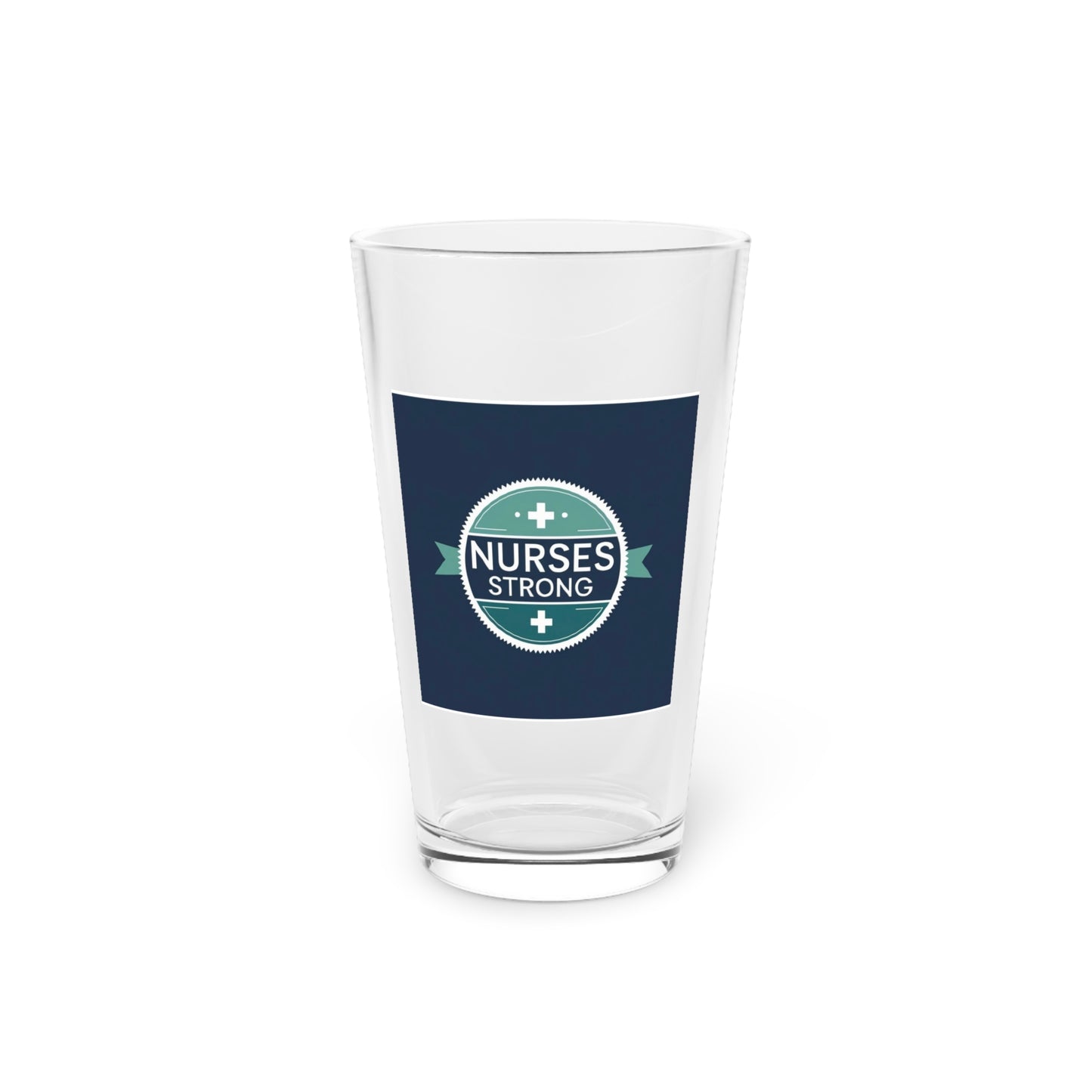 Nurses Strong Pint Glass, 16oz - Perfect Gift for Healthcare Workers, Nurse Appreciation, Hospital Staff, Nursing School Graduation