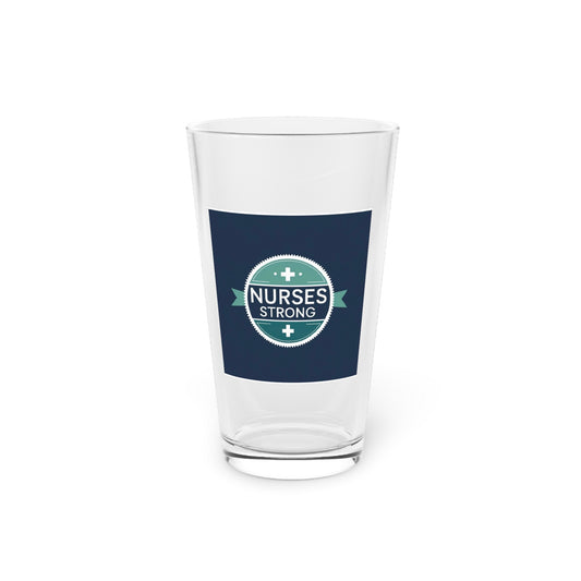 Nurses Strong Pint Glass, 16oz - Perfect Gift for Healthcare Workers, Nurse Appreciation, Hospital Staff, Nursing School Graduation