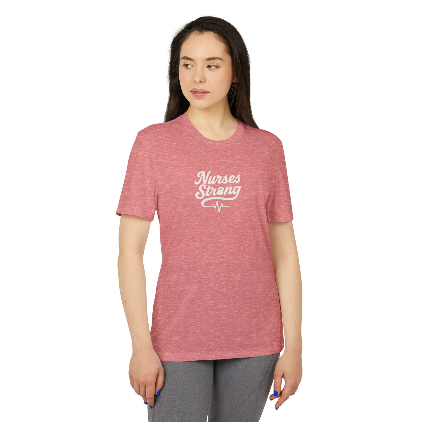 Adidas Sport T-shirt - Nurses Strong Tee, Fitness Shirt, Athletic Wear, Gift for Nurses, Sports Apparel for Healthcare