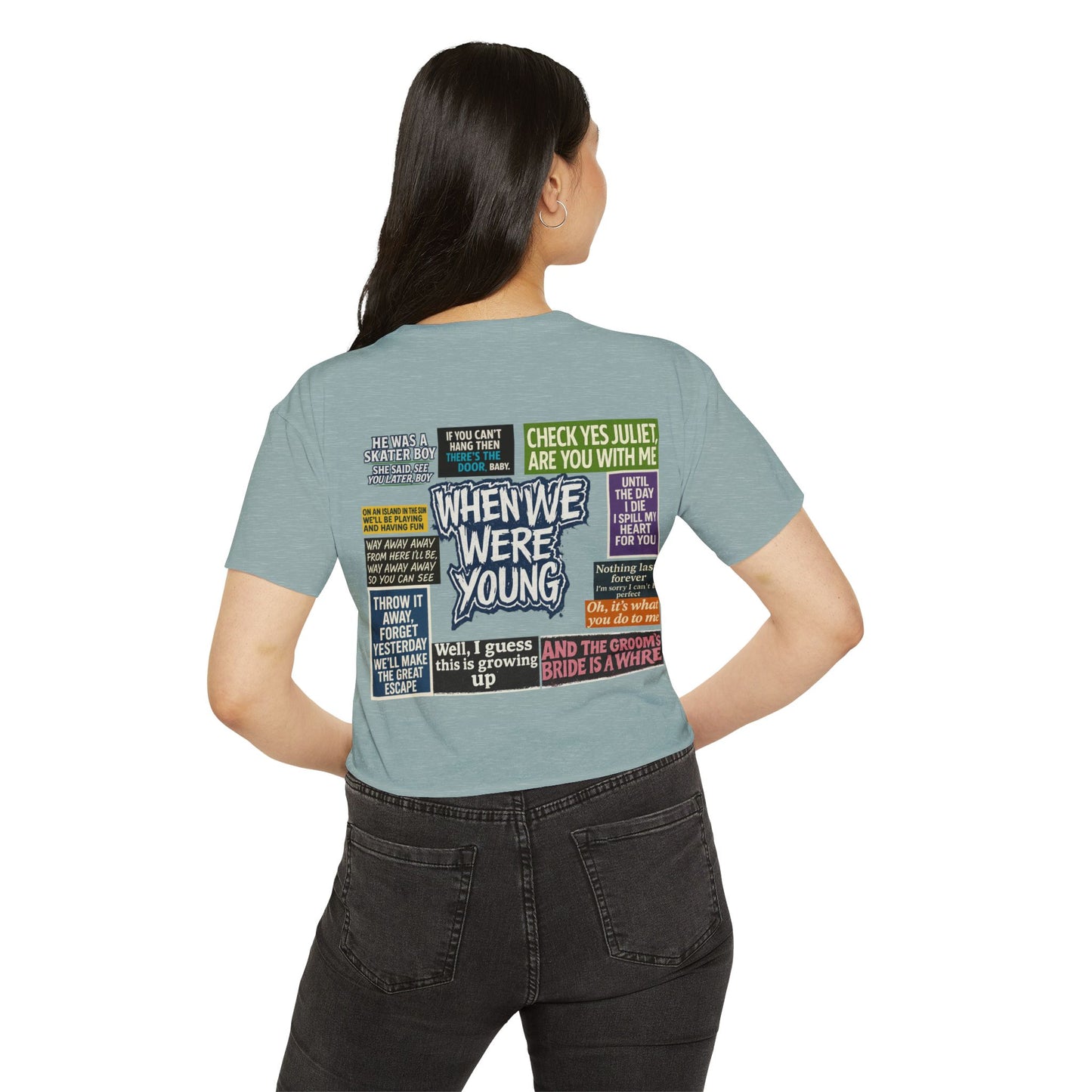 When We Were Young Festival Crop Top, Edgy Crop Tee