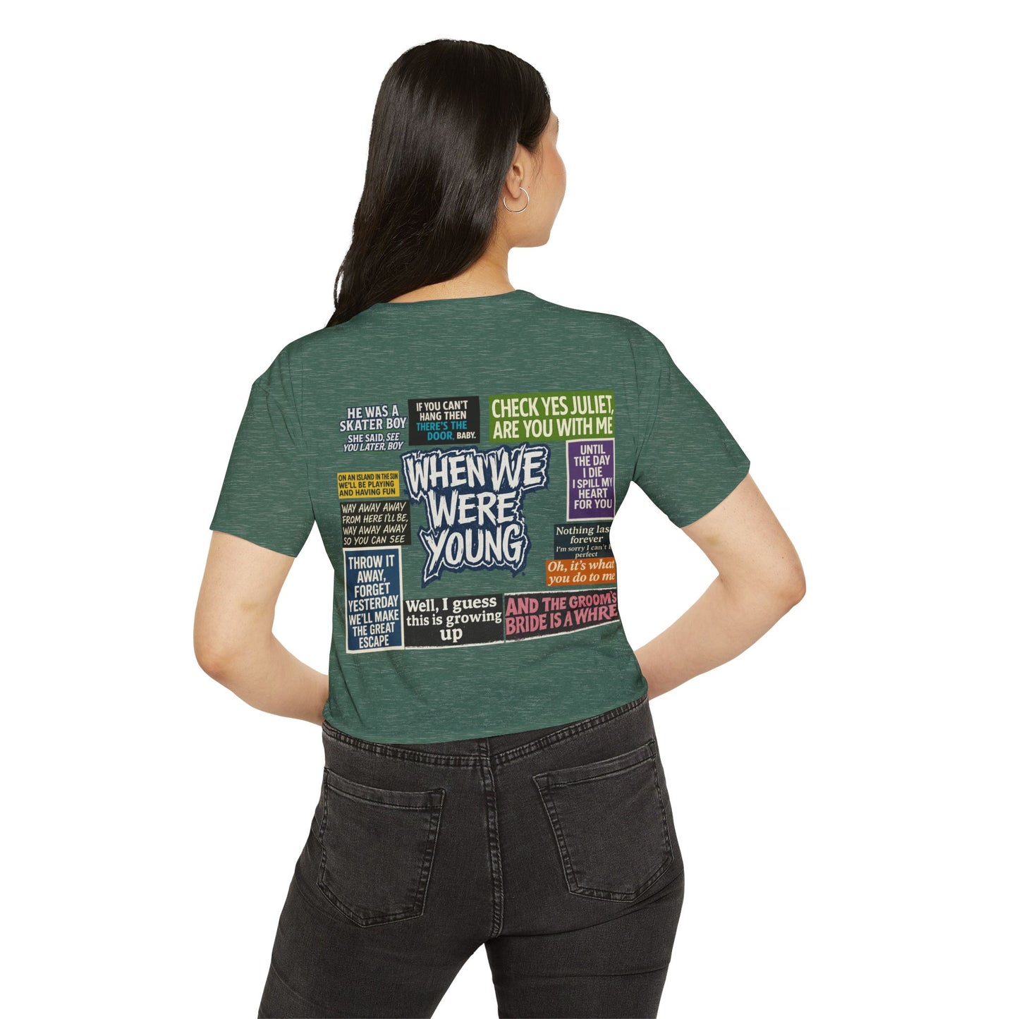 When We Were Young Festival Crop Top, Edgy Crop Tee