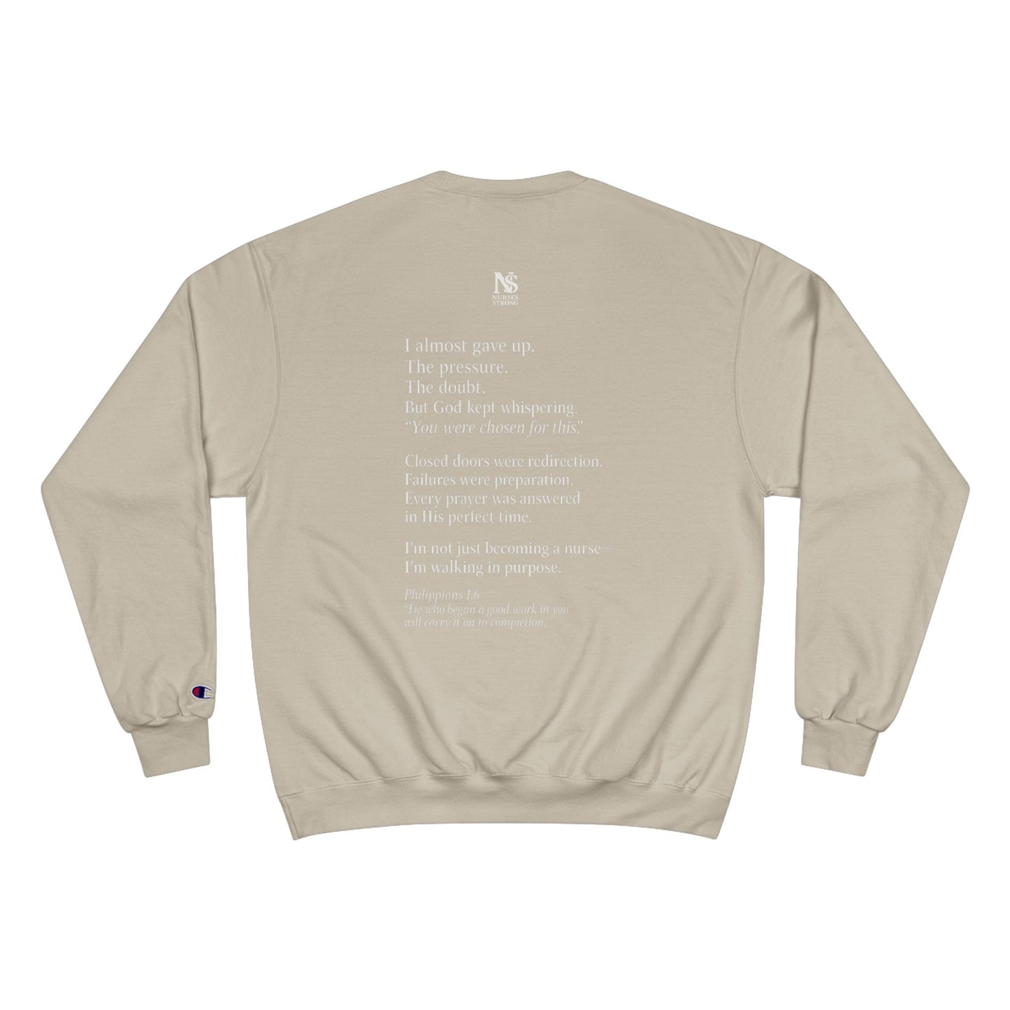 Guided by Faith, Champion Sweatshirt, Cozy Apparel, Inspirational, Perfect Gift for a Graduate