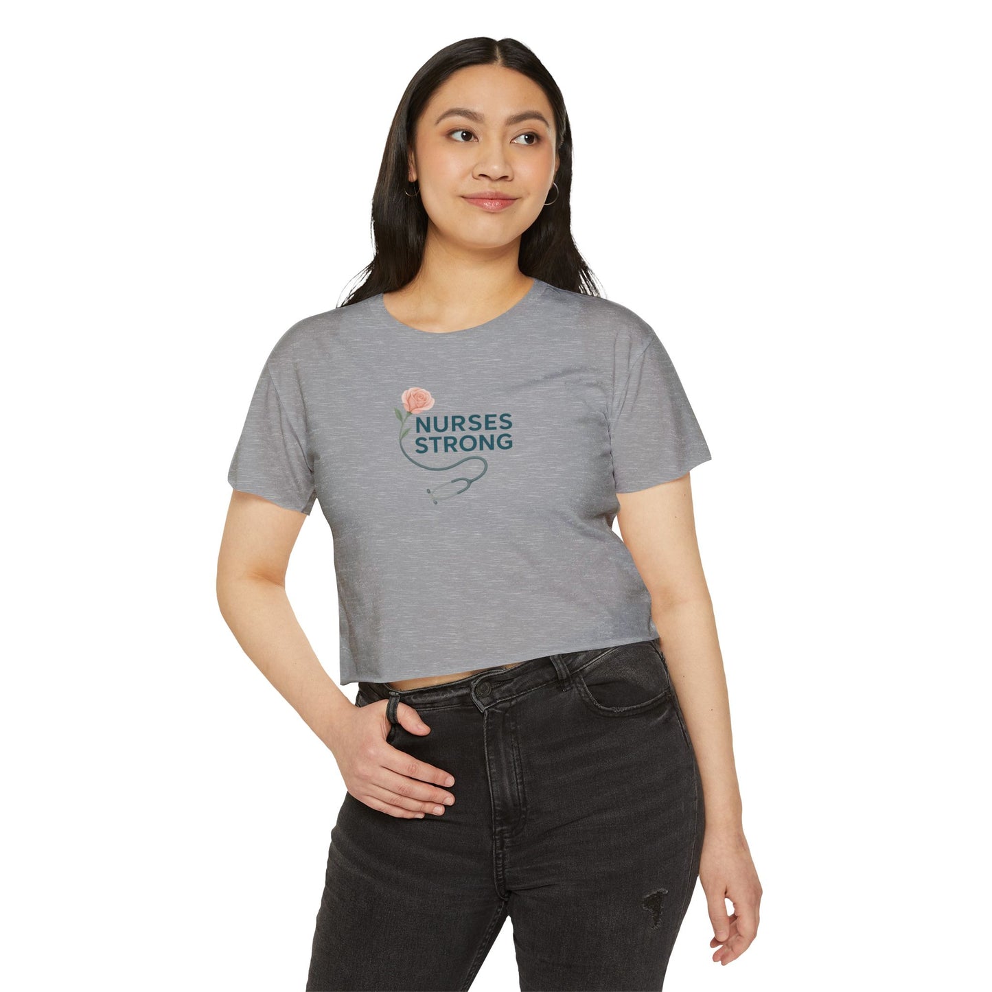 Flower/stethoscope  Festival Crop Top | Gift for Nurses,
