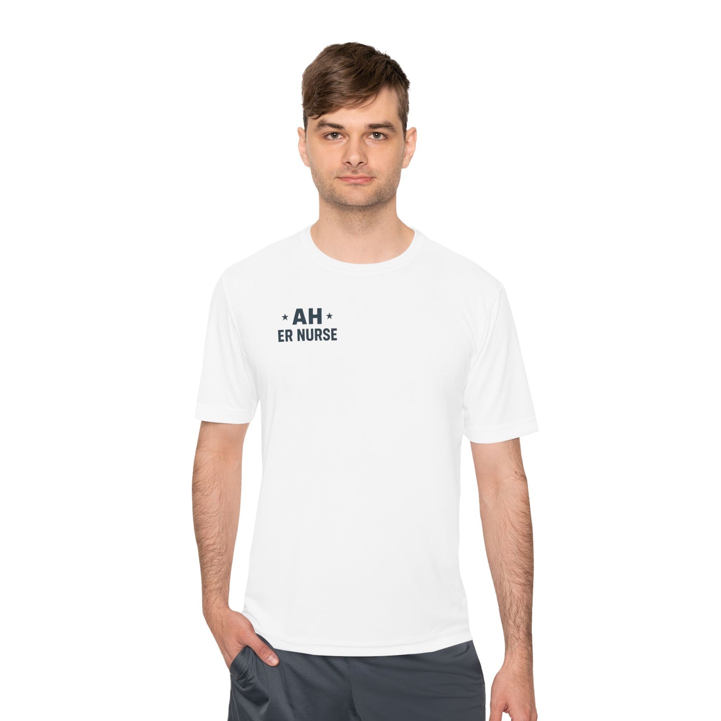 AH ER Moisture-Wicking T-Shirt for Healthcare Workers, Gifts for Nurses, Fitness Shirt, Hospital shirt, Nursing Essentials