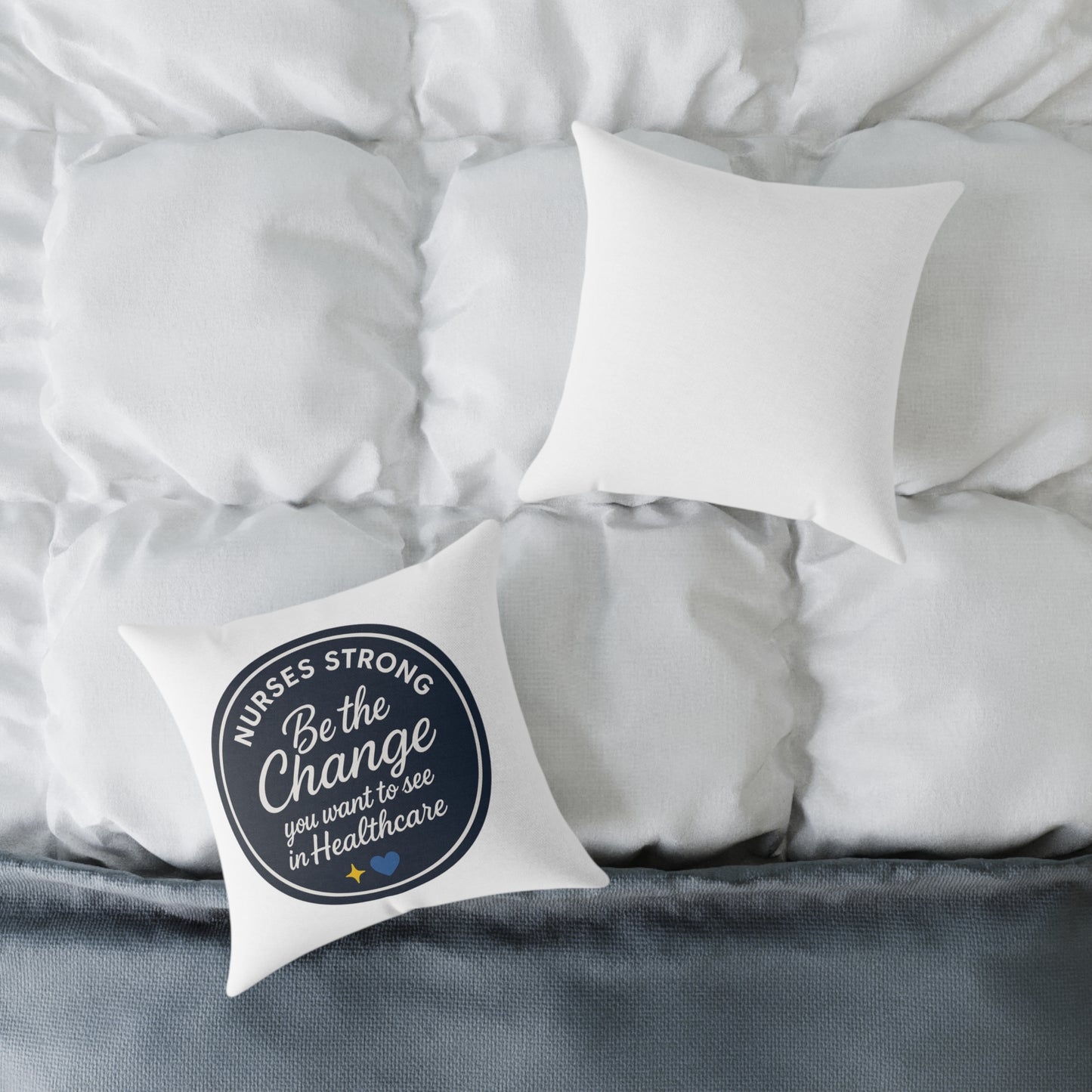Nurse Inspirational Pillow | Be the Change in Healthcare, Square Decor for Nurses, Gift for Healthcare Workers, Home and Office Decor, [...]