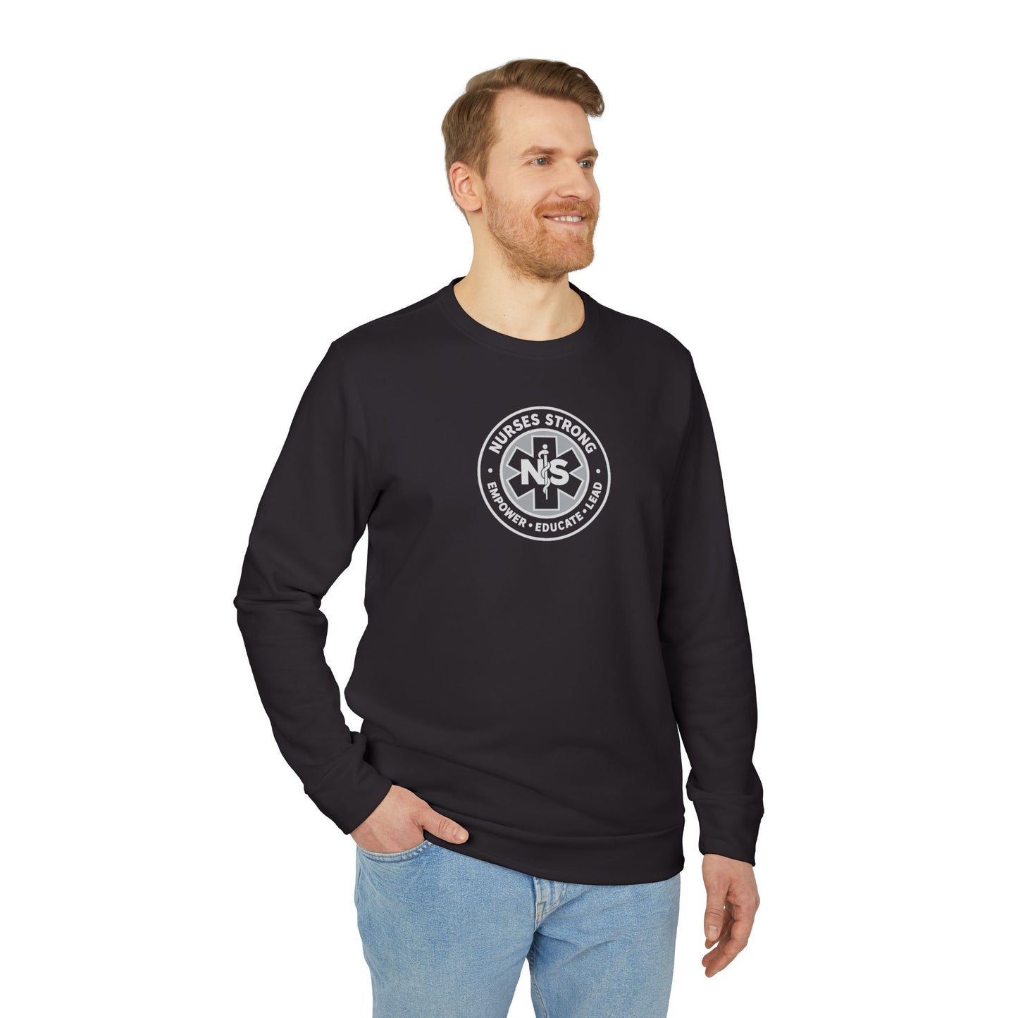 Adidas Caduceus Cozy Unisex Fleece Sweatshirt for Everyday Comfort, Streetwear Style, Casual Wear, Gift for Him/Her, Trendy Outerwear