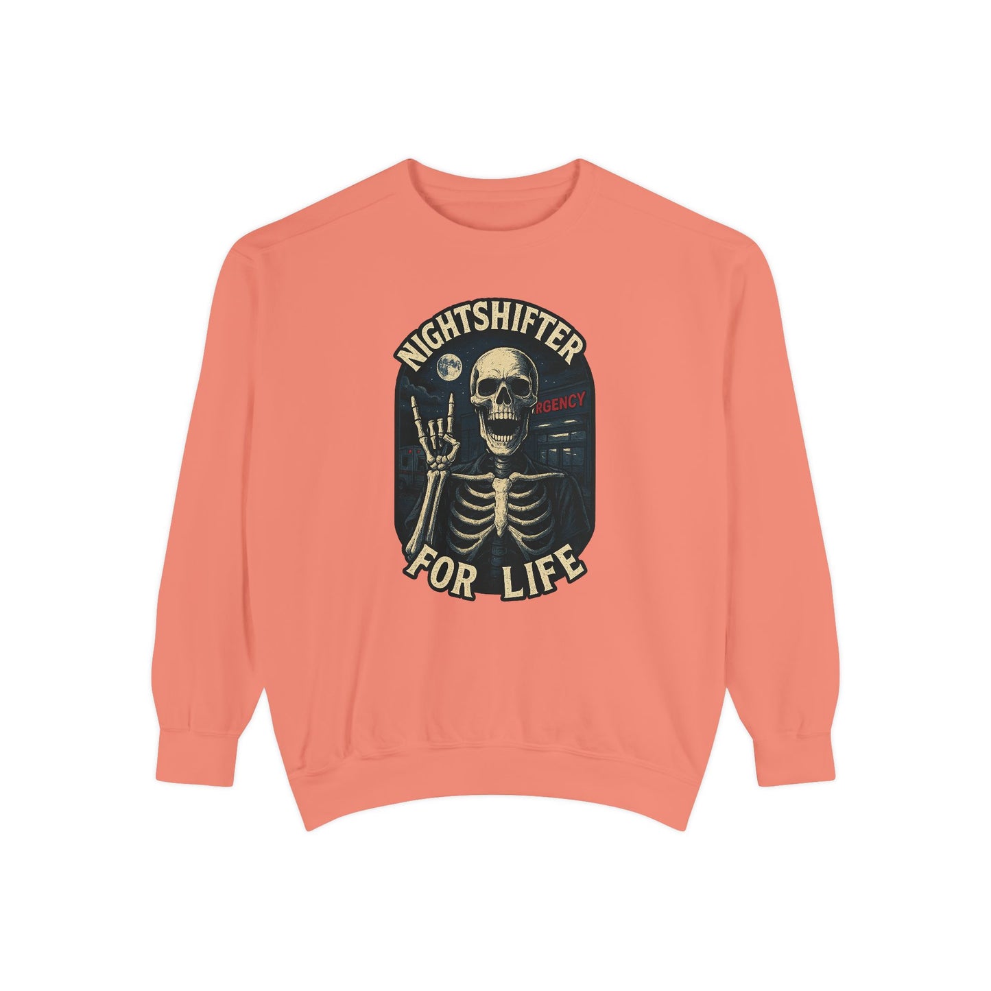 Nightshifter for Life, Unisex Sweatshirt Nurses Strong, Cozy Gift for Healthcare Workers, Casual Wear, Fall Fashion