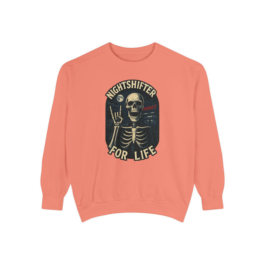 Nightshifter for Life, Unisex Sweatshirt Nurses Strong, Cozy Gift for Healthcare Workers, Casual Wear, Fall Fashion