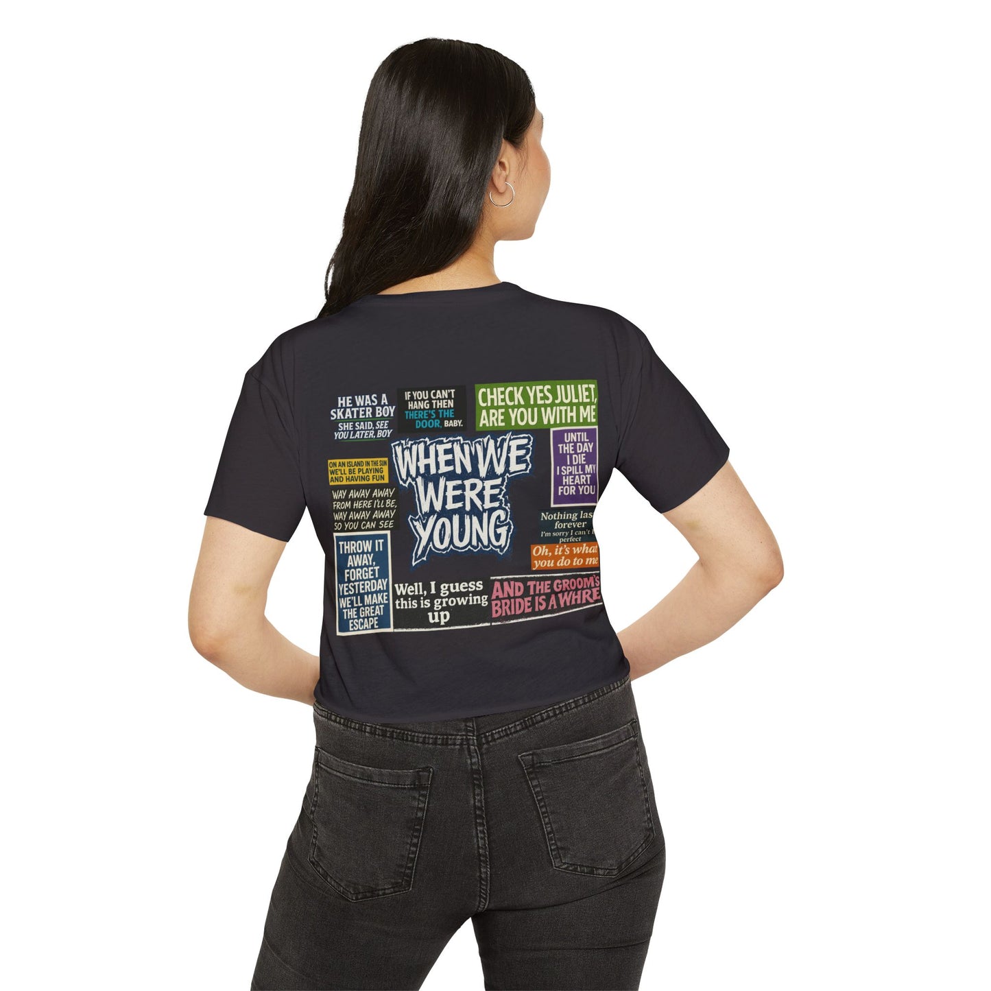 When We Were Young Festival Crop Top, Edgy Crop Tee