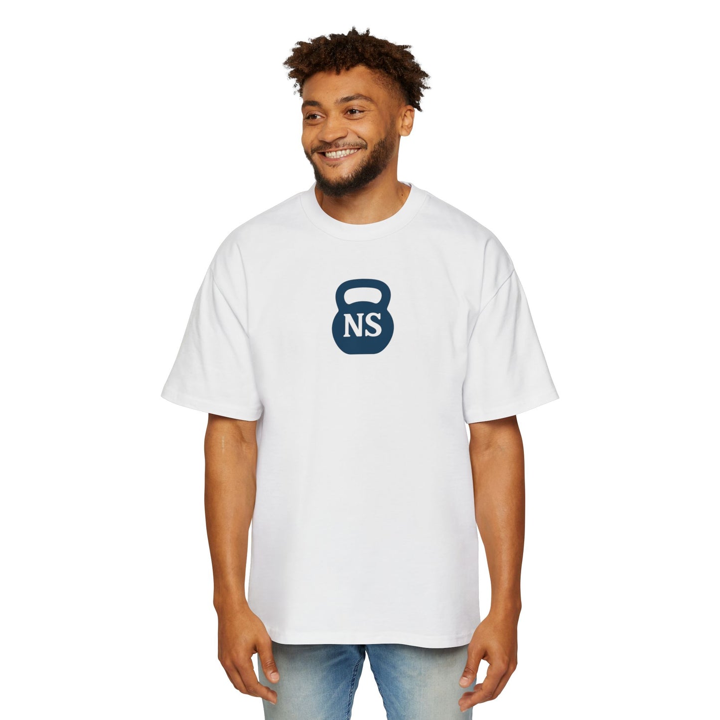 Back the Blue Men's Heavy Oversized Tee, Casual Streetwear Tee