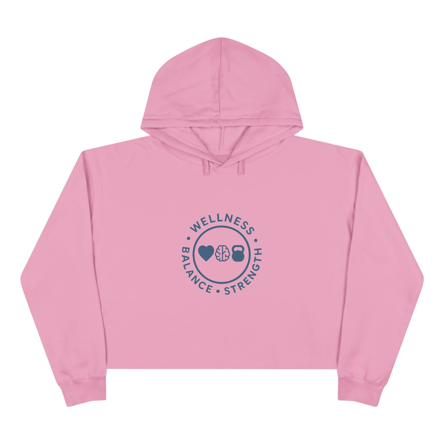Wellness Crop Hoodie: Balance & Strength, Fitness Apparel