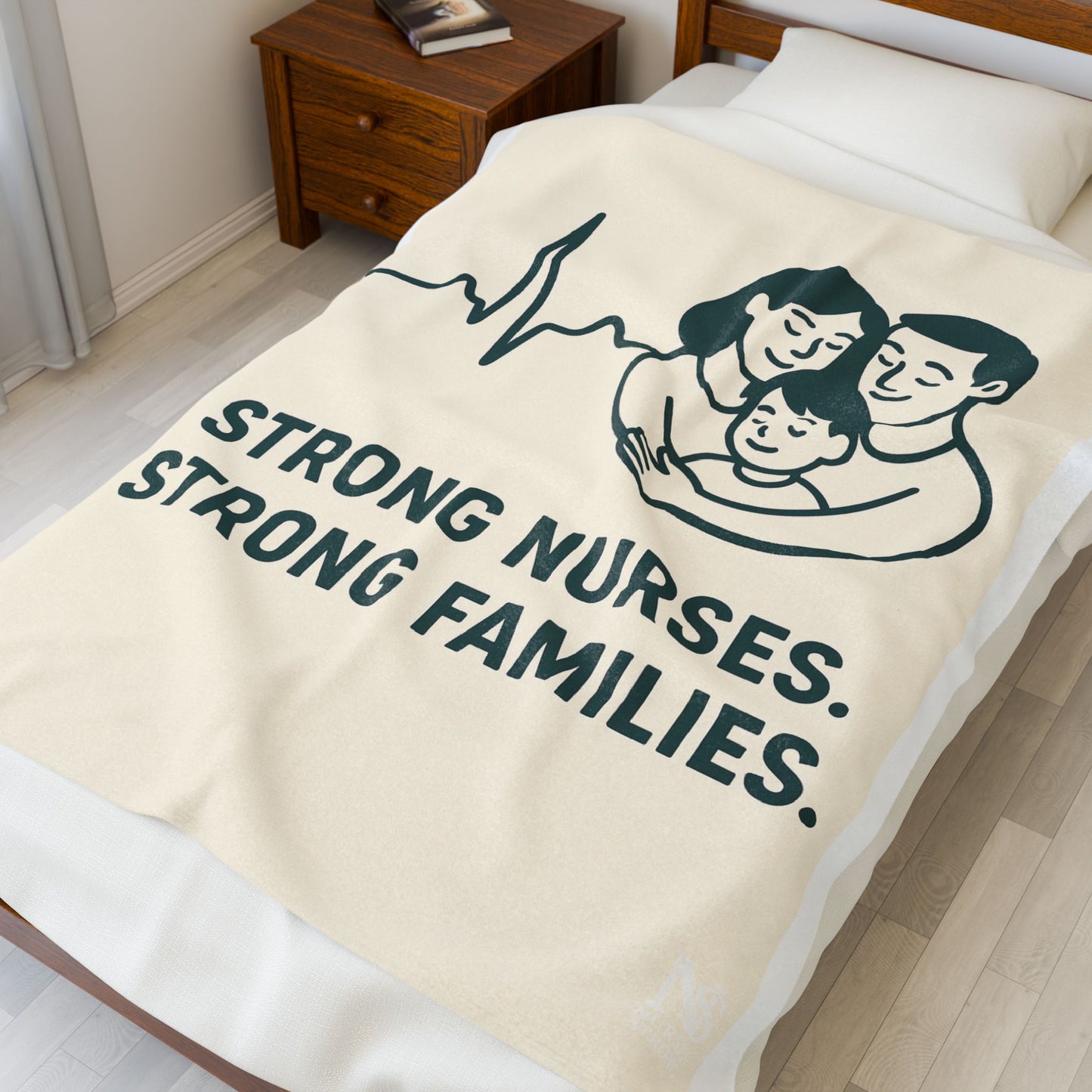 Nurse Appreciation Plush Blanket: Strong Nurses, Strong Families | Cozy Gift for Healthcare Workers, Nursing Graduation, Medical [...]