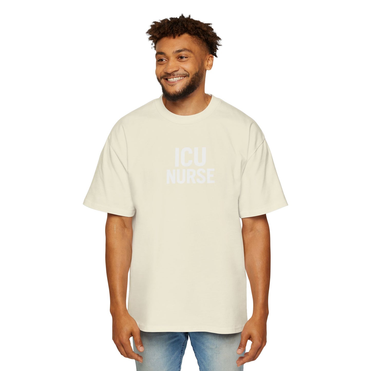 ICU Nurse Oversized Tee - Unisex Nurse Shirt, Gift for Healthcare Workers, Nurse Appreciation, Casual Wear, Red T-Shirt