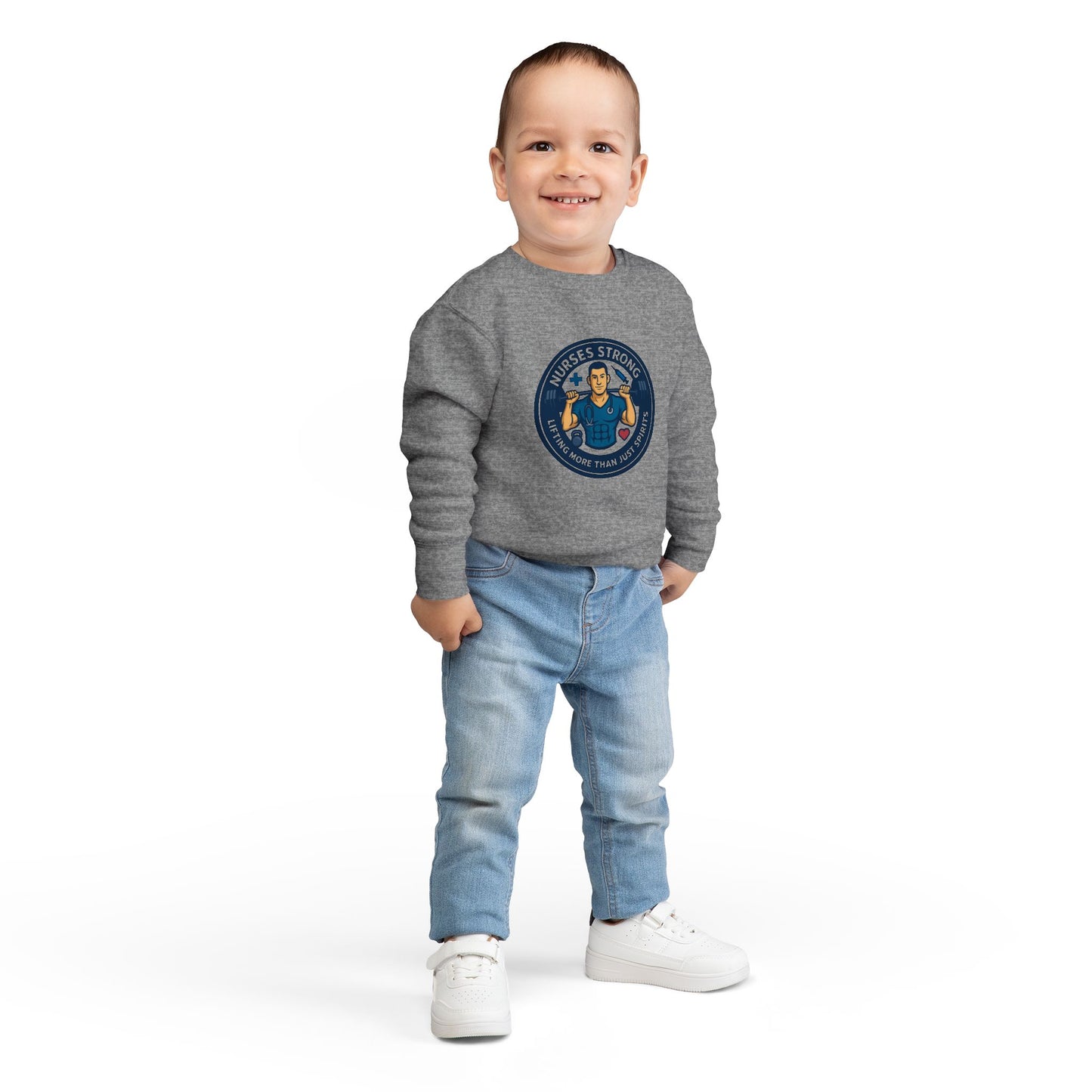 Toddler Nurse Strong Sweatshirt, Kids Nursing Gift, Cute Toddler Activewear, Gift for Future Nurses, Hospital Playwear