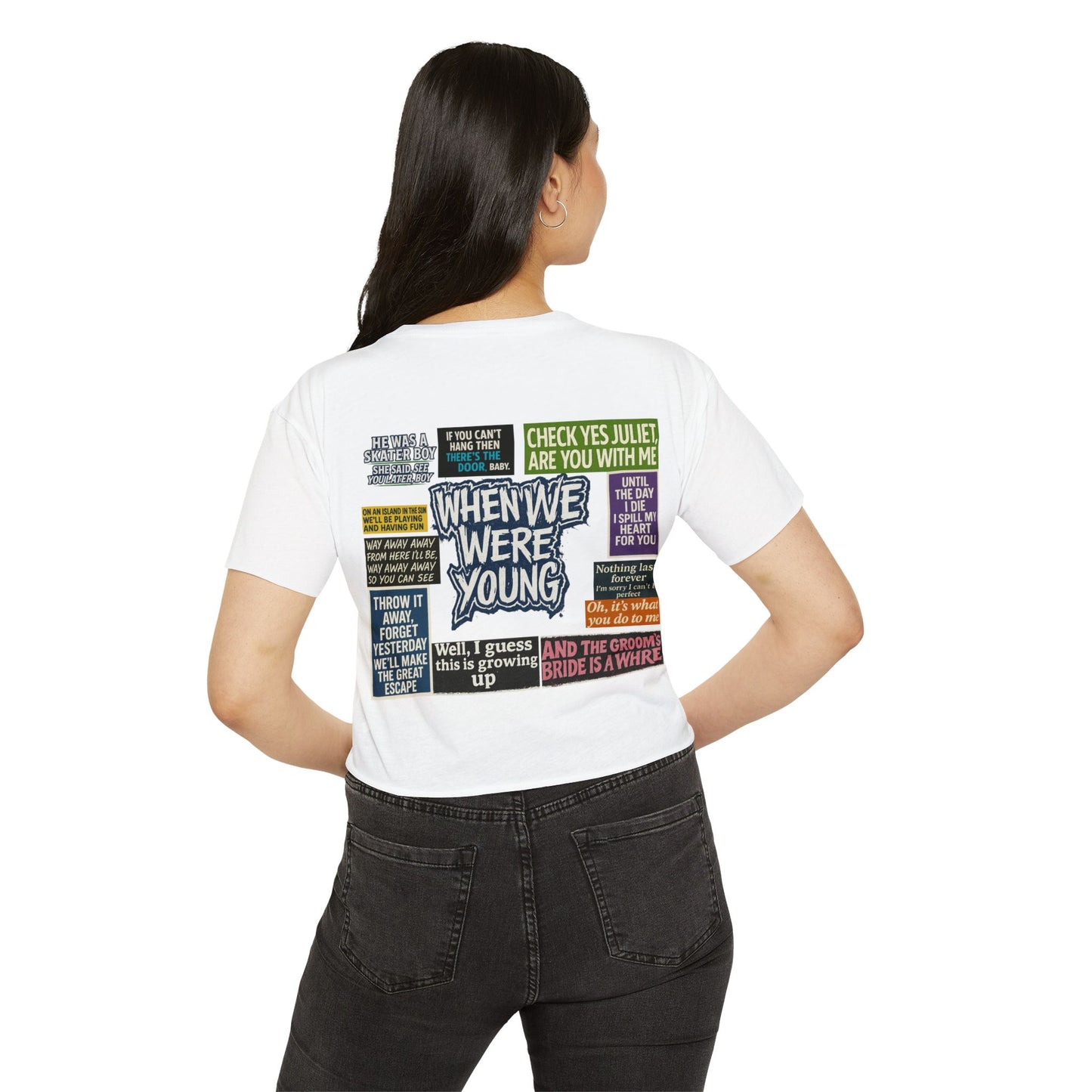 When We Were Young Festival Crop Top, Edgy Crop Tee