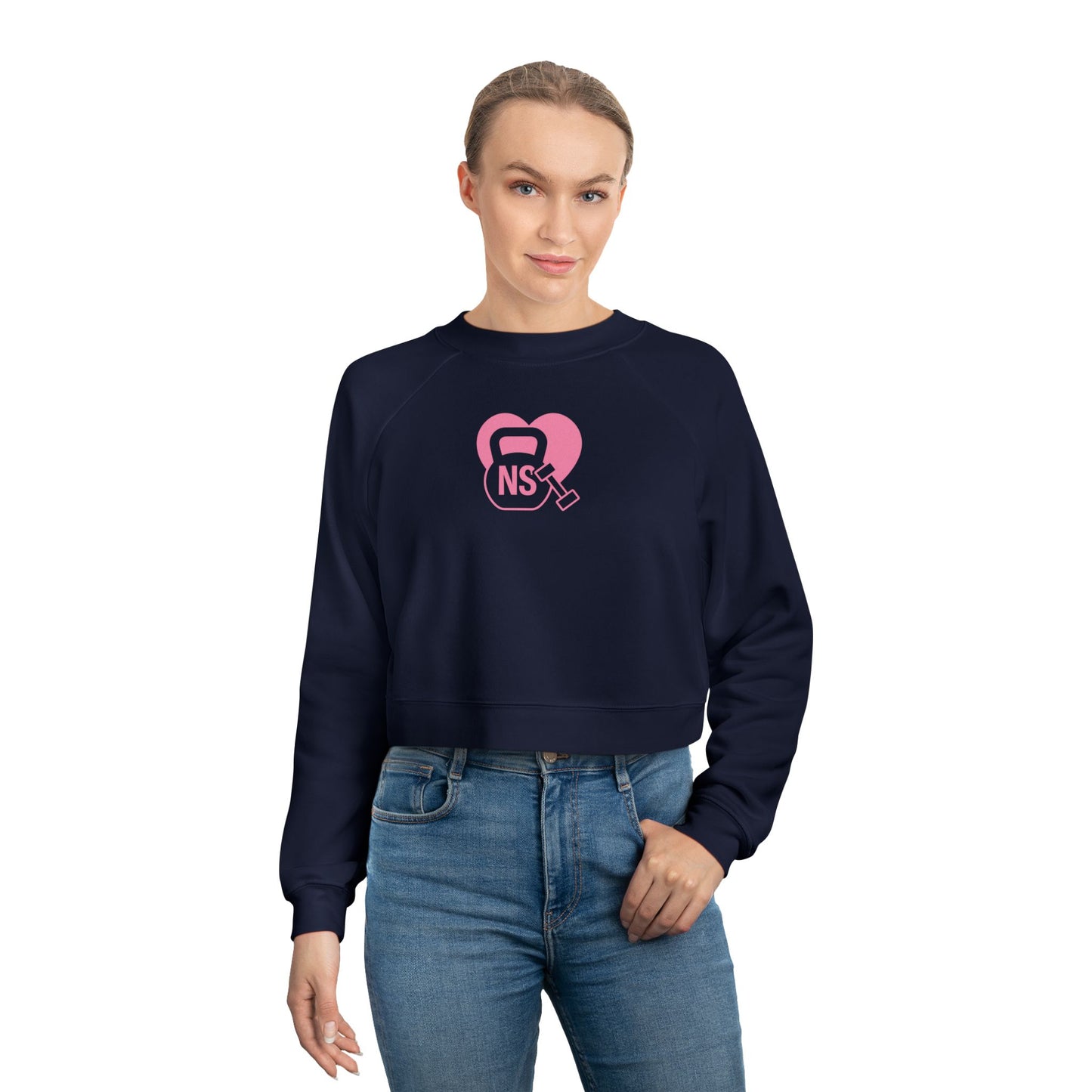 Nurses Strong Cropped Fleece Pullover, Women's Fitness Sweater, Stylish Nurse Gift, Motivational Workout Top, Cozy Athletic Wear