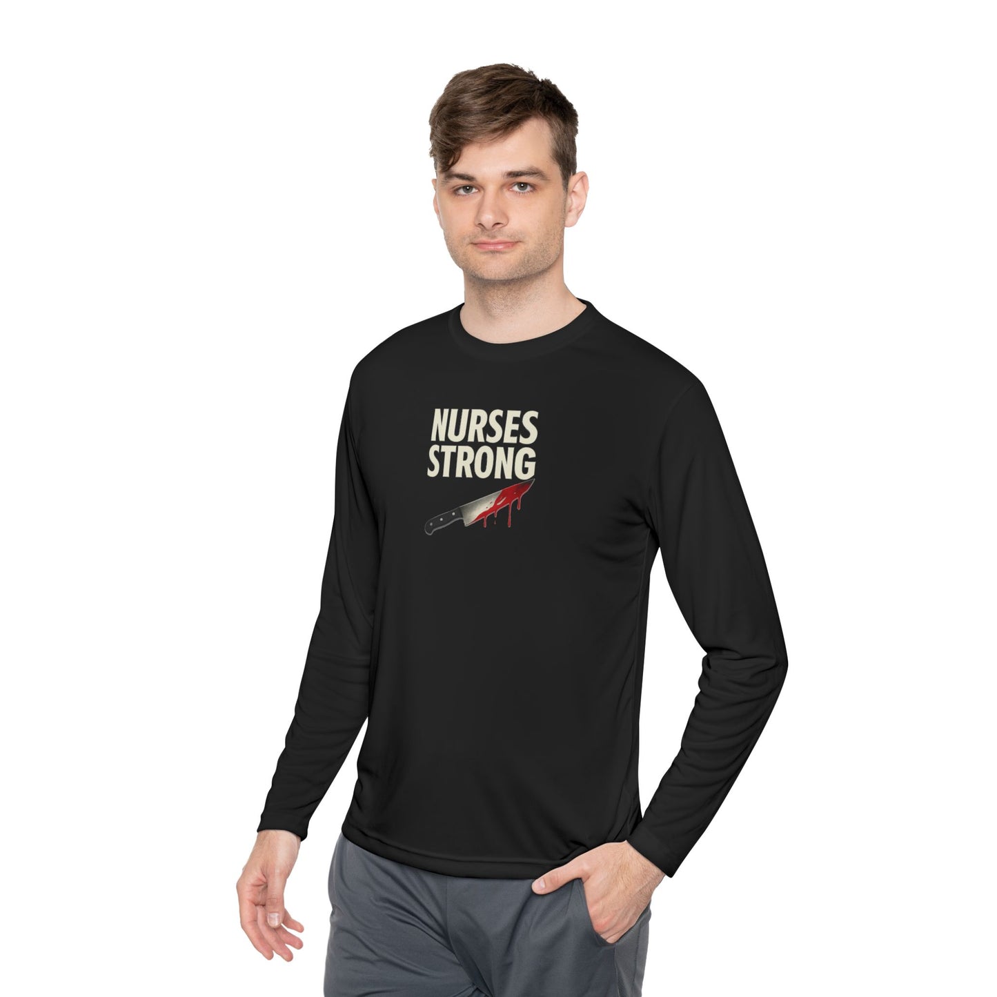 NS Horror Long Sleeve Tee, Horror Movie Shirt, Unisex Tee, Gift for Nurses
