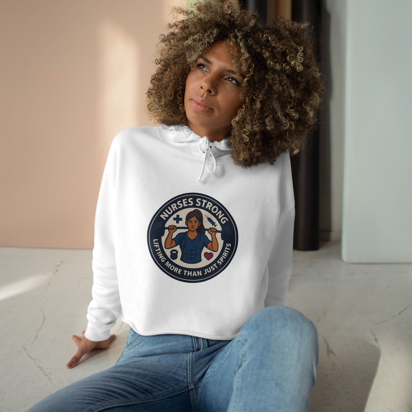 Empowering Nurse Crop Hoodie - Stylish, Comfortable, Perfect Gift for Healthcare Heroes, Nurse Appreciation, Med School Graduation, [...]