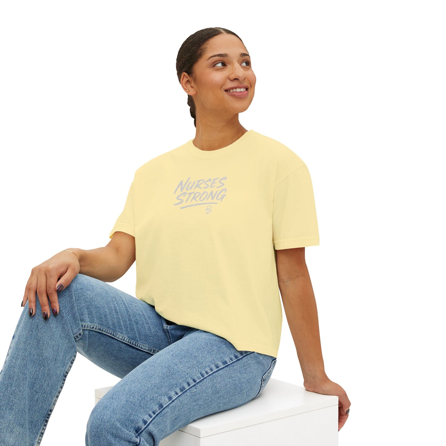 NightShifer for Life Trendy Boxy Tee, Everyday Comfort Top, Relaxed Fit Tee for Women