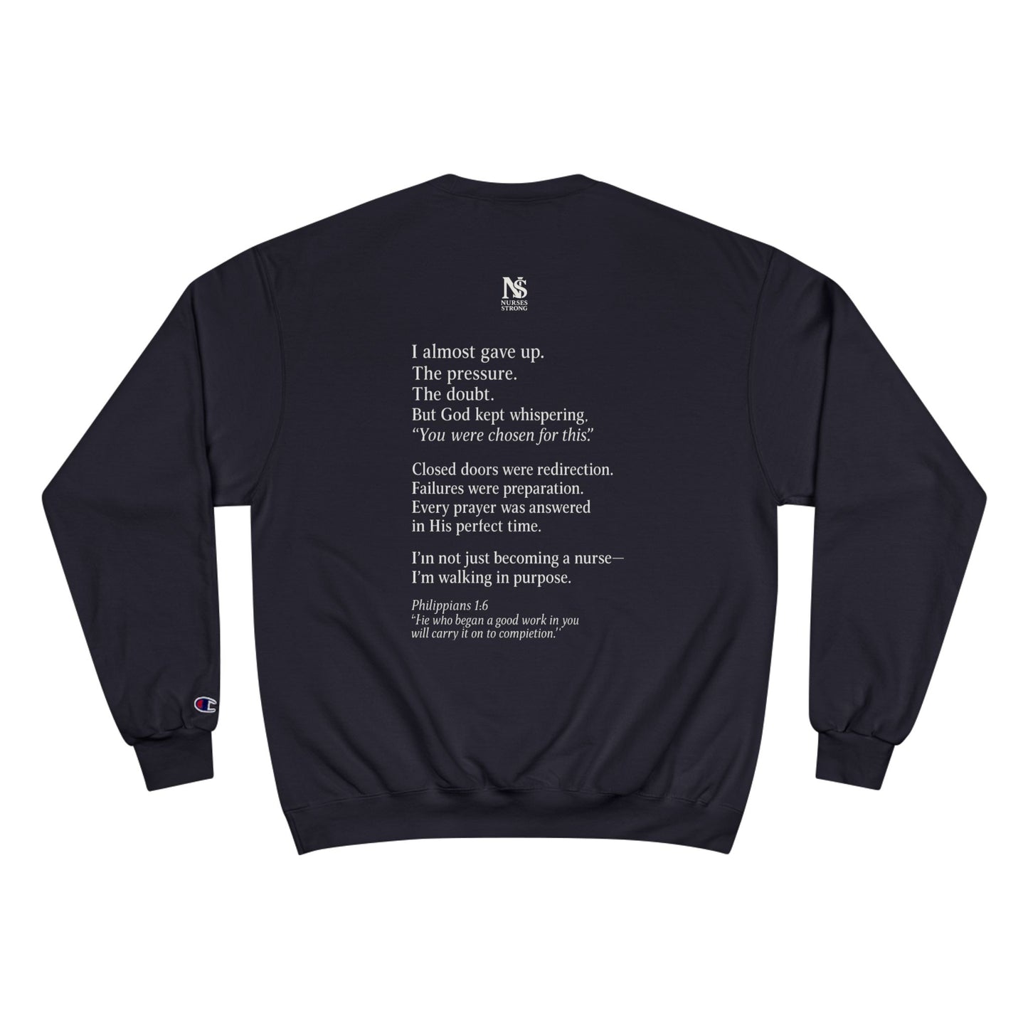 Guided by Faith, Champion Sweatshirt, Cozy Apparel, Inspirational, Perfect Gift for a Graduate