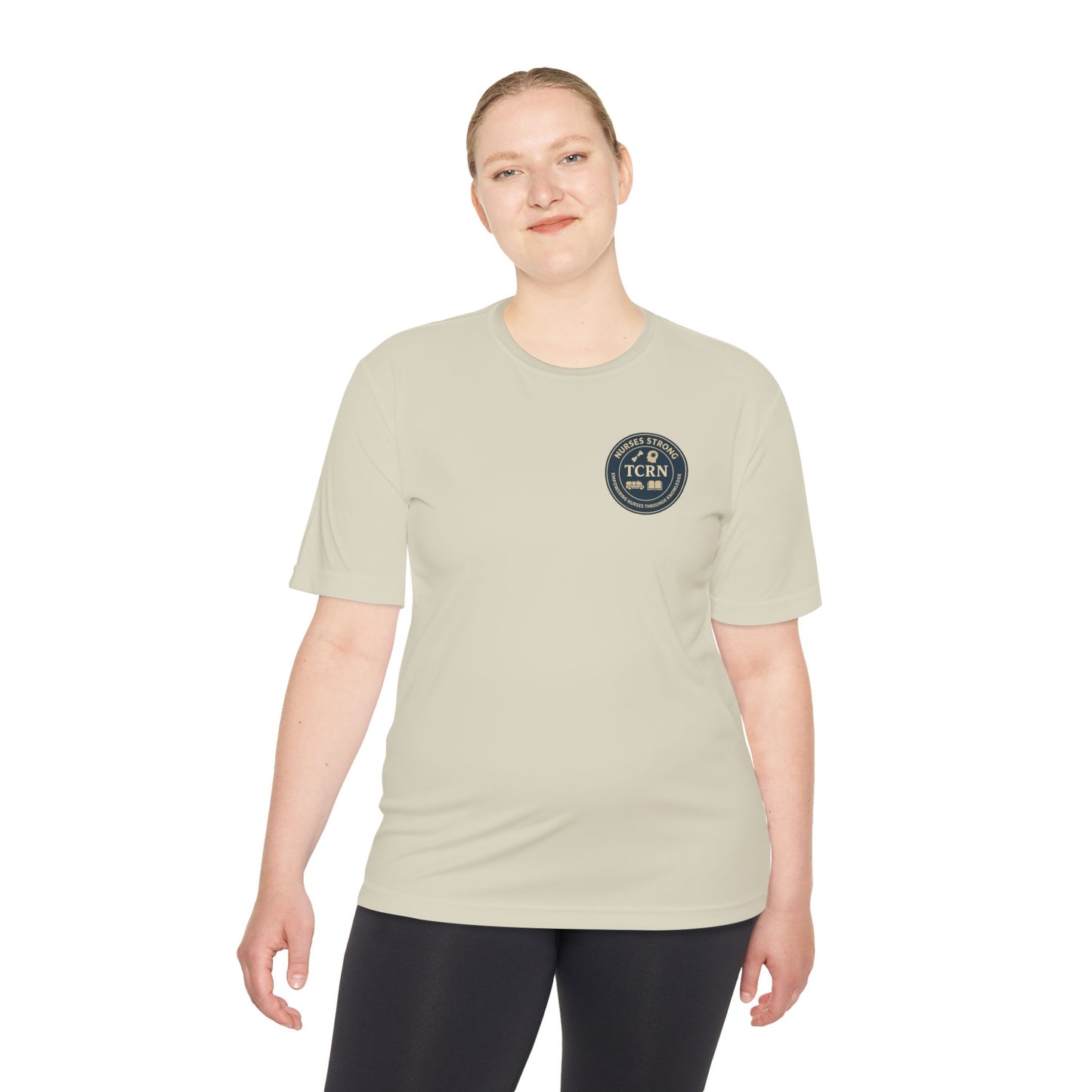 TCRN Nurses Strong Unisex Moisture Wicking Tee - Workout Shirt, Gift for Nurses, Health Care Apparel, Fitness Clothing, Team Spirit Fashion