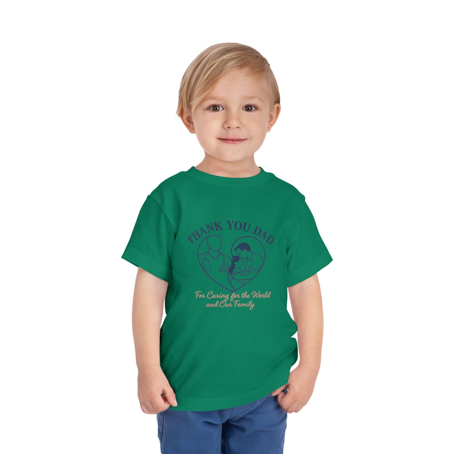 Thank You Dad Toddler Tee, Kids Nurses Appreciation Shirt, Father's Day Gift, Toddler Short Sleeve T-Shirt, Cute Baby Tee
