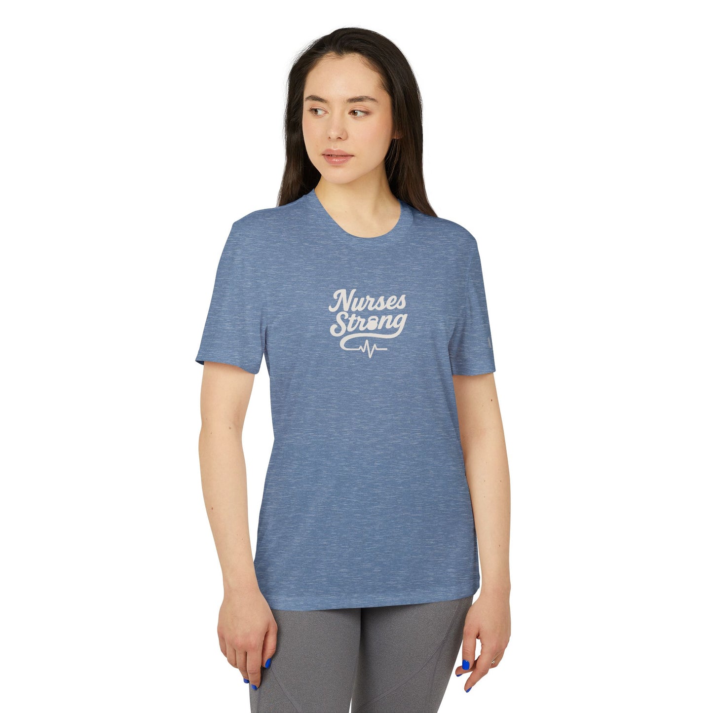 Adidas Sport T-shirt - Nurses Strong Tee, Fitness Shirt, Athletic Wear, Gift for Nurses, Sports Apparel for Healthcare