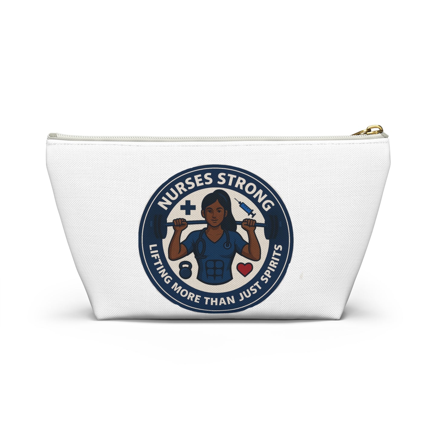 Nurse Accessory Pouch | Nurses Strong, Gym Bag, Makeup Bag, Tote Organizer, Gift for Nurse, Inspirational