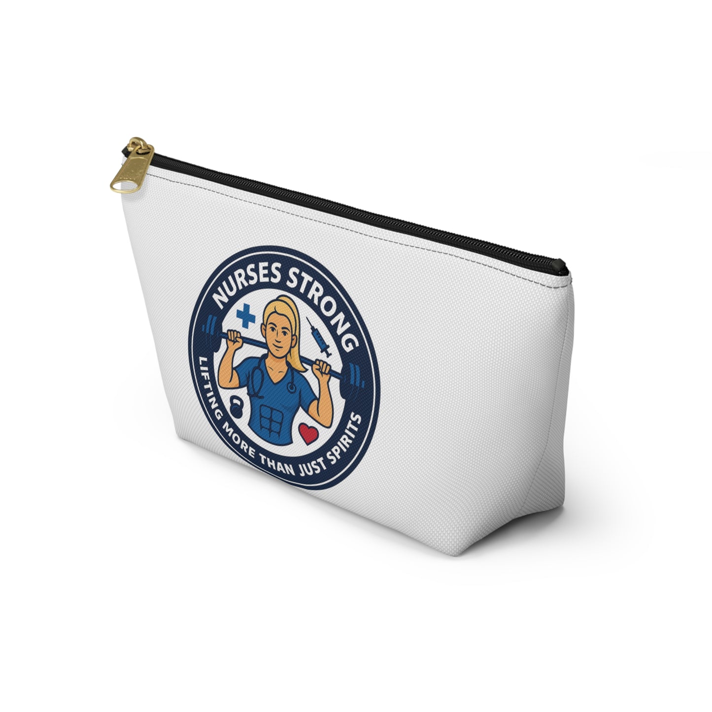 Nurse Accessory Pouch | Inspirational Cosmetic Bag for Healthcare Workers | Gift for Nurses | Strong Female Empowerment