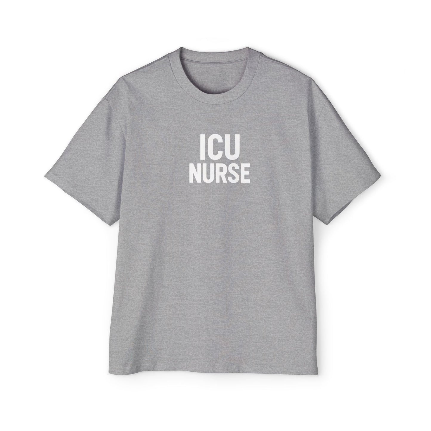 ICU Nurse Oversized Tee - Unisex Nurse Shirt, Gift for Healthcare Workers, Nurse Appreciation, Casual Wear, Red T-Shirt
