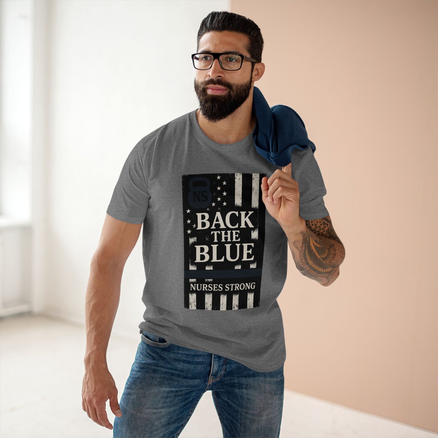 Back the Blue, Nurse Support Tee, Casual Wear