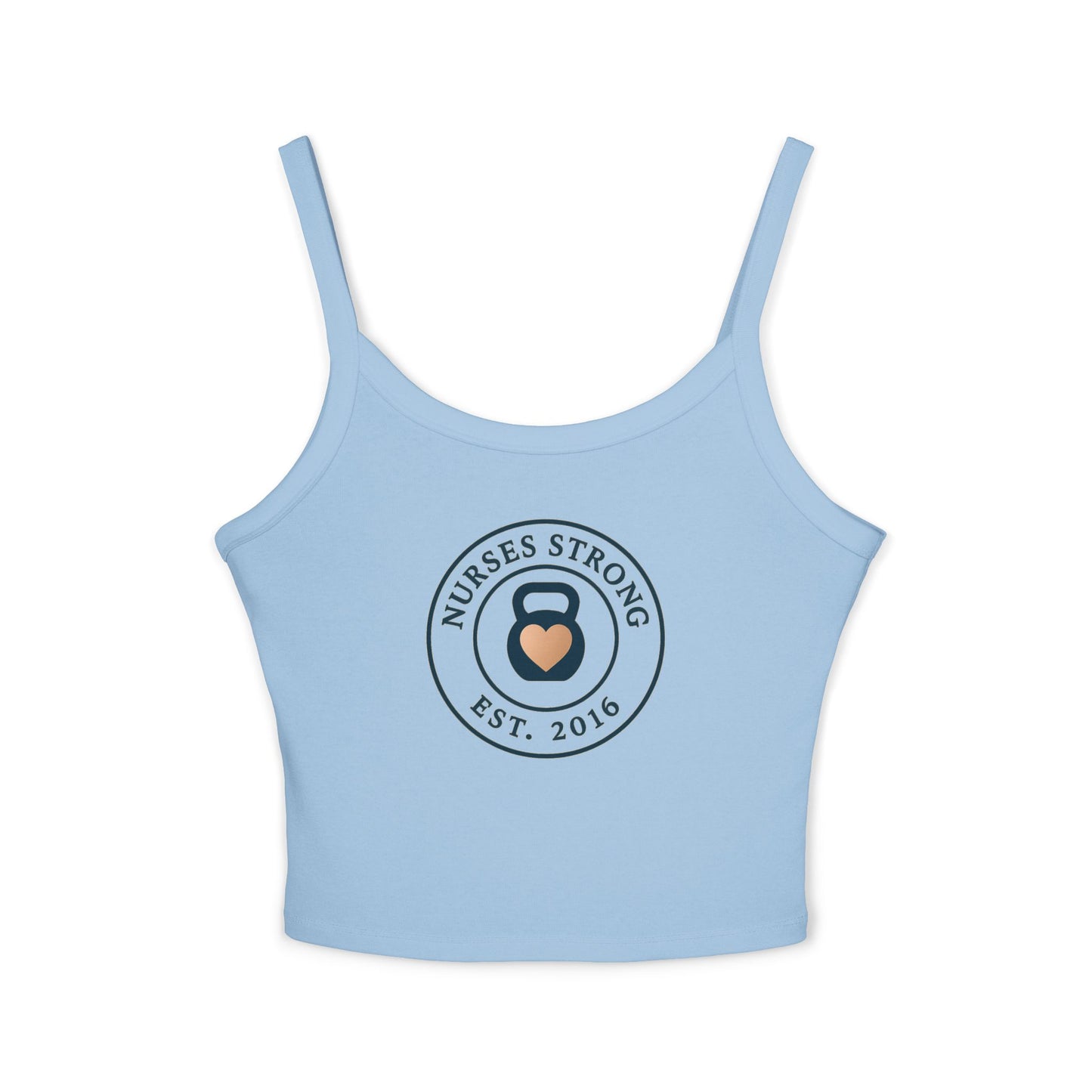 NS est. Spaghetti Strap Tank Top, Workout Top, Gift for Nurses, Fitness Apparel, Casual Summer Wear