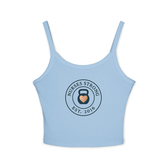 NS est. Spaghetti Strap Tank Top, Workout Top, Gift for Nurses, Fitness Apparel, Casual Summer Wear