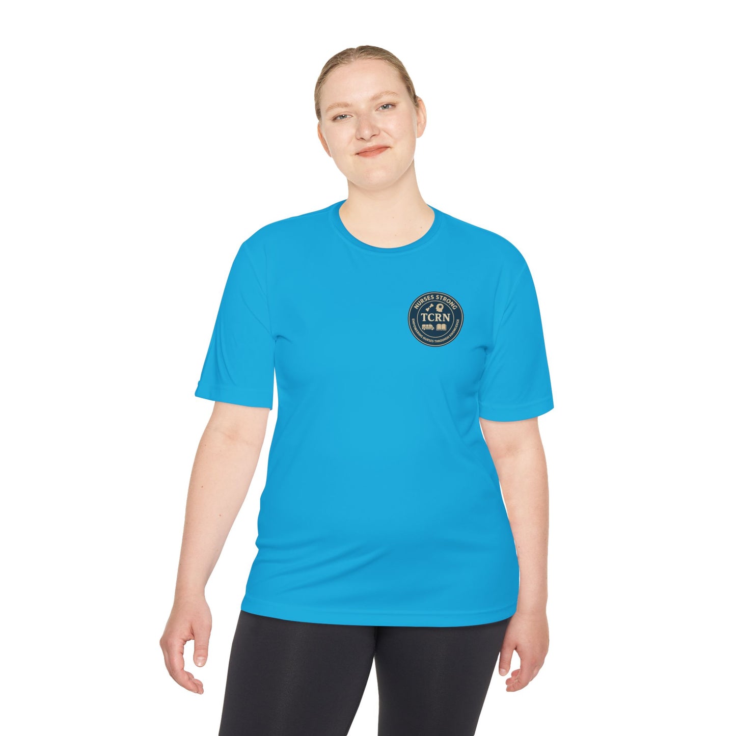 TCRN Nurses Strong Unisex Moisture Wicking Tee - Workout Shirt, Gift for Nurses, Health Care Apparel, Fitness Clothing, Team Spirit Fashion