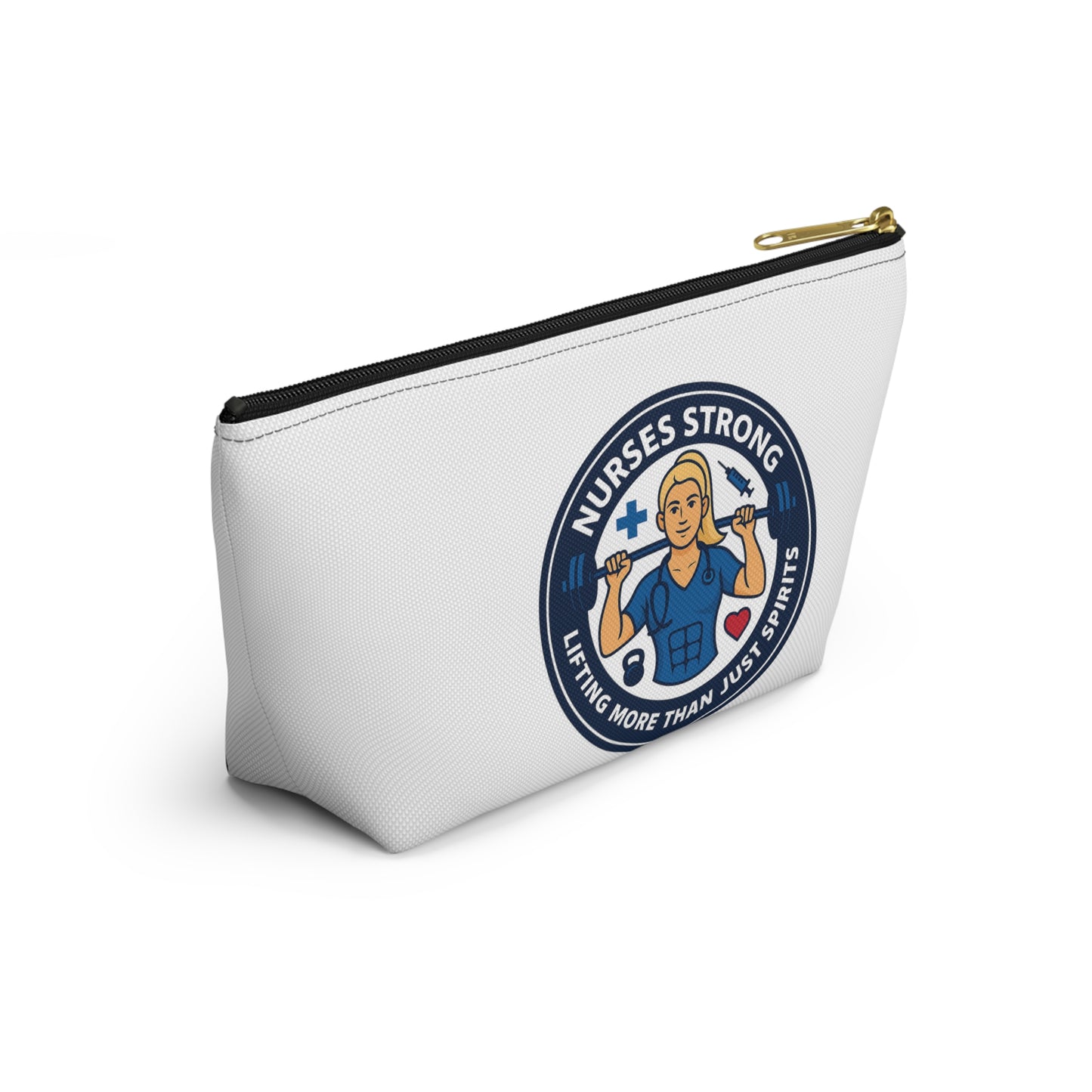 Nurse Accessory Pouch | Inspirational Cosmetic Bag for Healthcare Workers | Gift for Nurses | Strong Female Empowerment