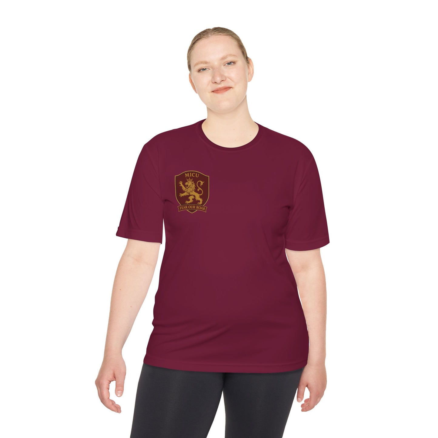MICU Sigil -Wicking Tee with Crest Design | Activewear for Sports, Gym, Workout, Gift for Fitness Lovers, Casual Wear