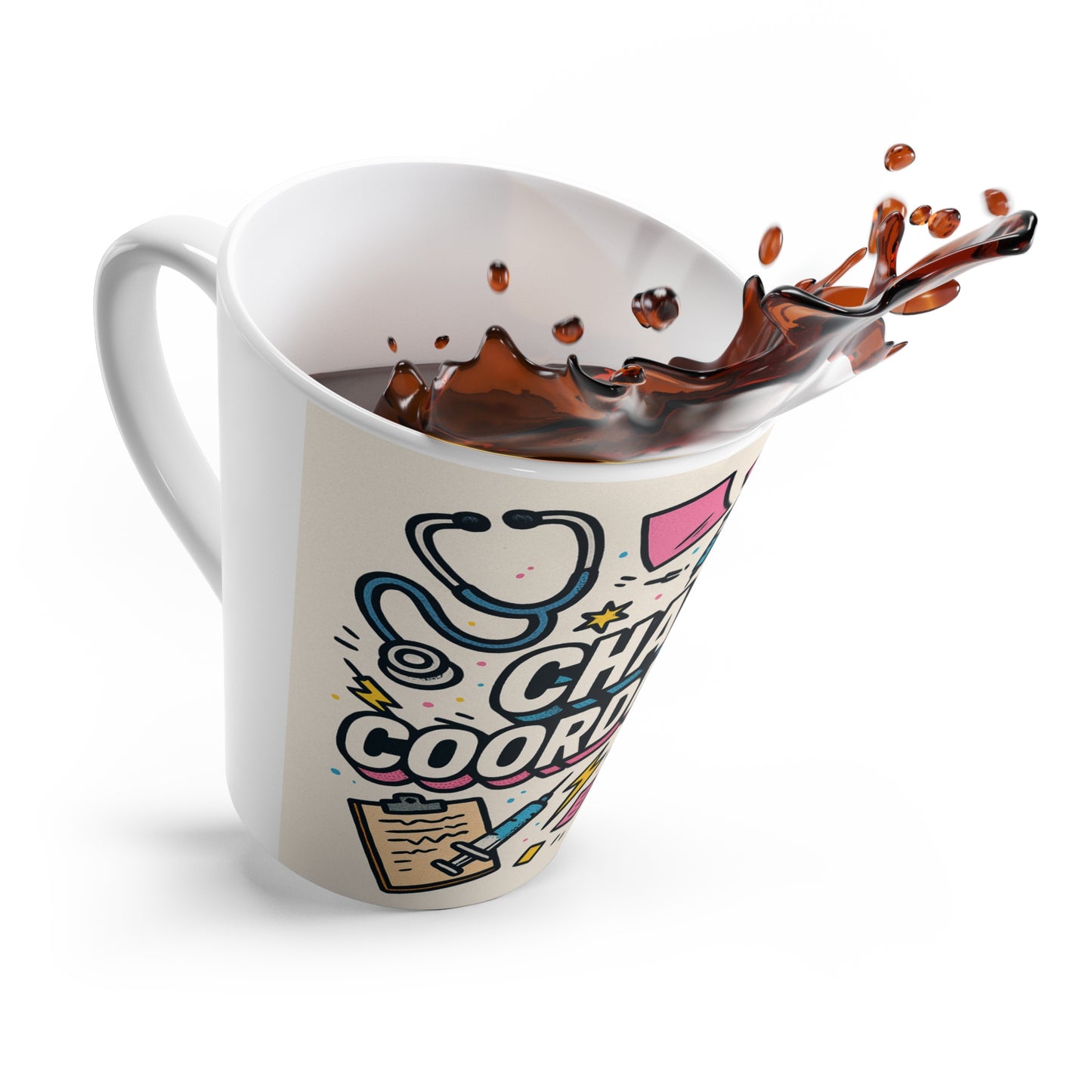 Chaos Coordinator Latte Mug - Perfect Gift for Teachers, Nurses, or Busy Moms, Fun Coffee Mug, Office Cup, Organizational Gift