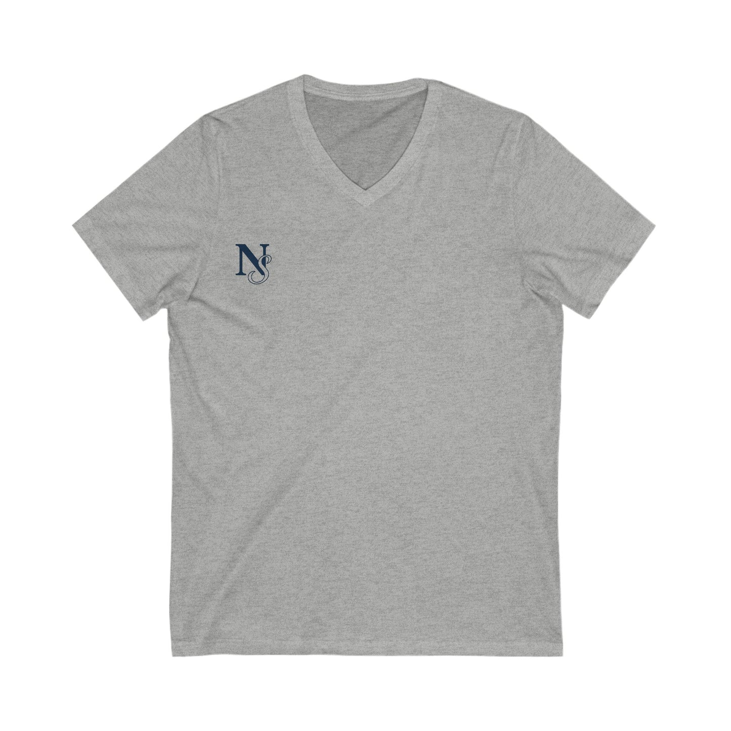 Simple NS V-Neck Tee, Casual T-Shirt, Stylish Everyday Wear
