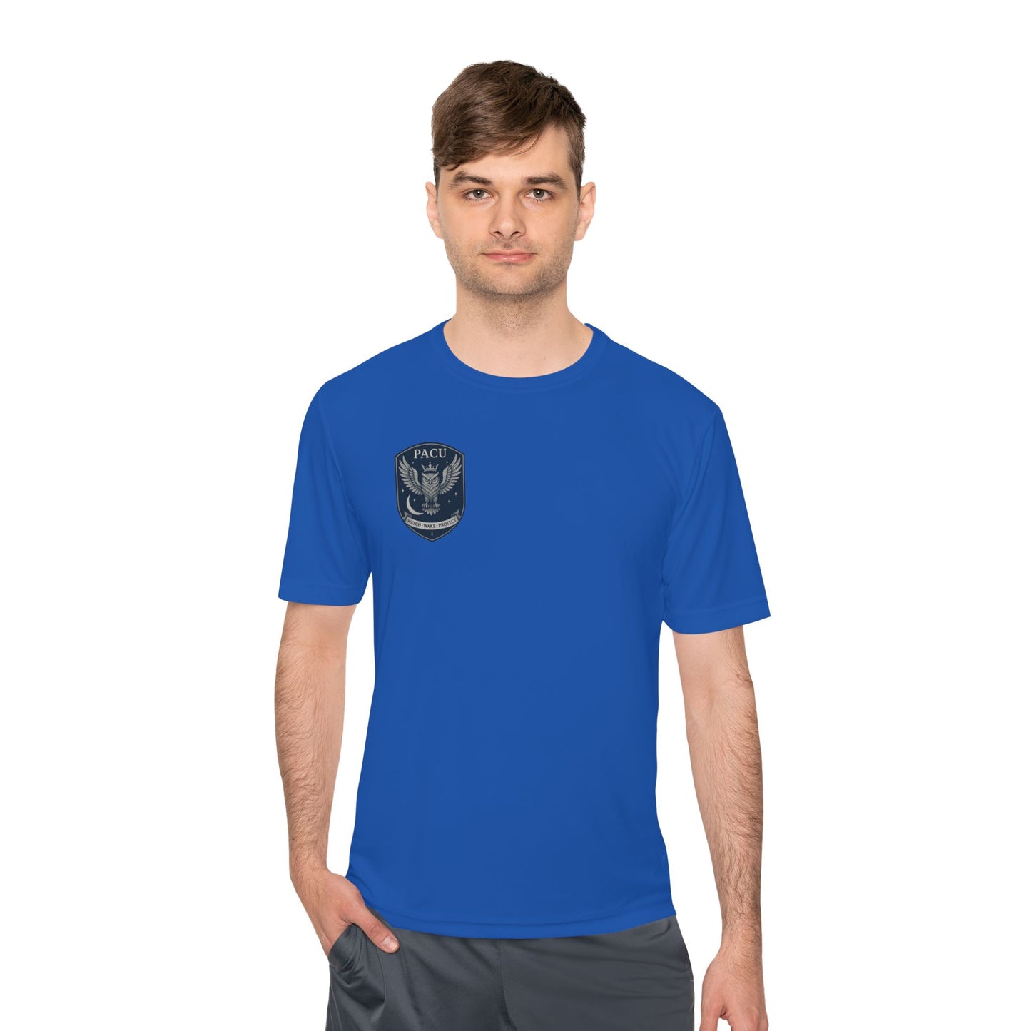 PACU Sigil Wicking Tee with PACU Eagle Emblem, Lightweight Athletic Shirt, Outdoor Activewear, Gym Tee, Perfect for Sports and Training