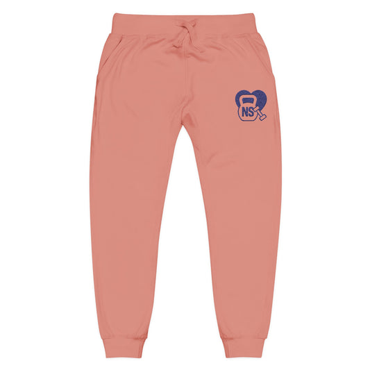 Cozy Embroidered Unisex Fleece Sweatpants, Comfortable Lounge Pants, Perfect for Relaxing, Gifts for Him/Her, Casual Style, Everyday Wear