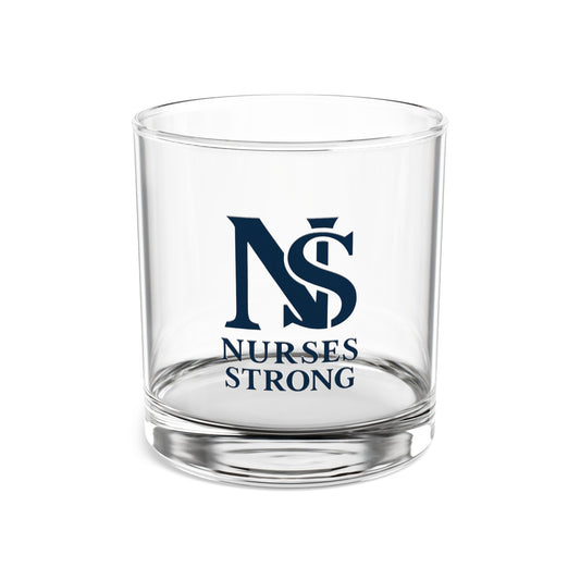 Nurses Strong Rocks Glass, 10oz Drinking Glass, Personalized Gift, Unique Nurse Appreciation, Barware for Nurses