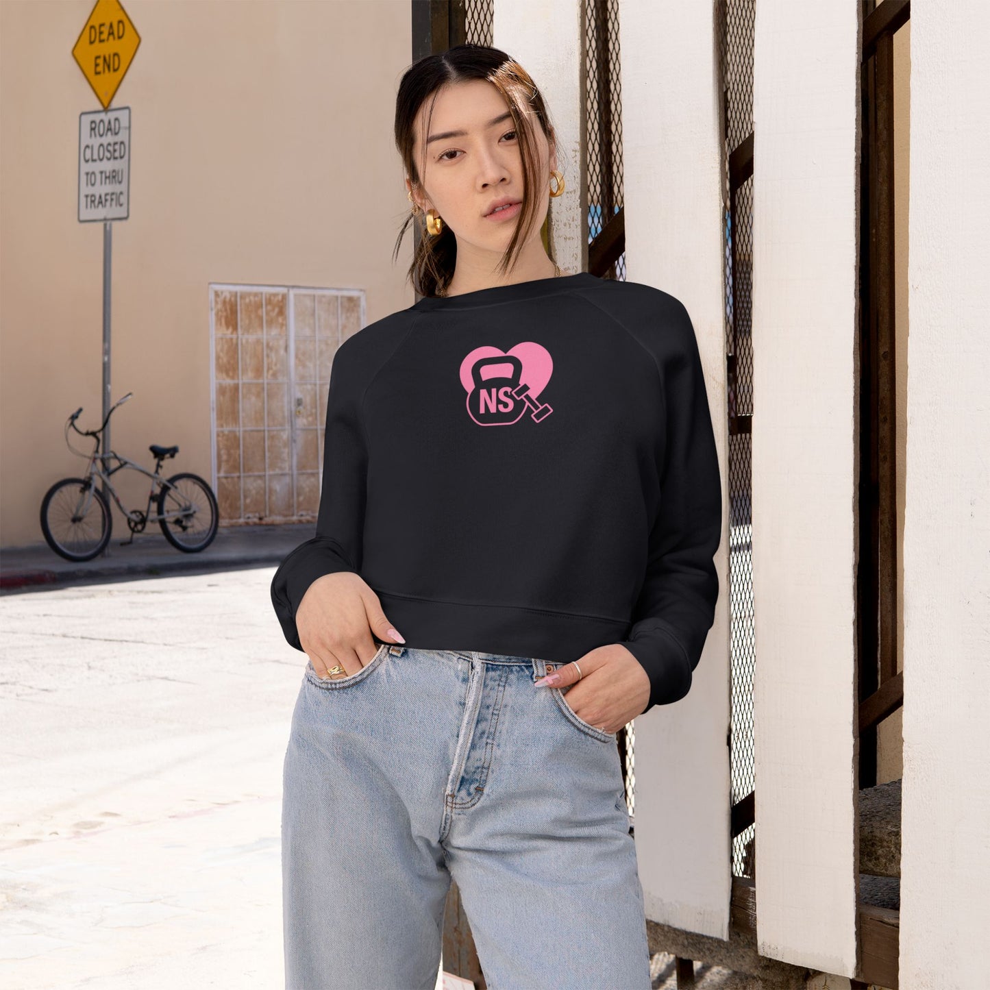 Nurses Strong Cropped Fleece Pullover, Women's Fitness Sweater, Stylish Nurse Gift, Motivational Workout Top, Cozy Athletic Wear