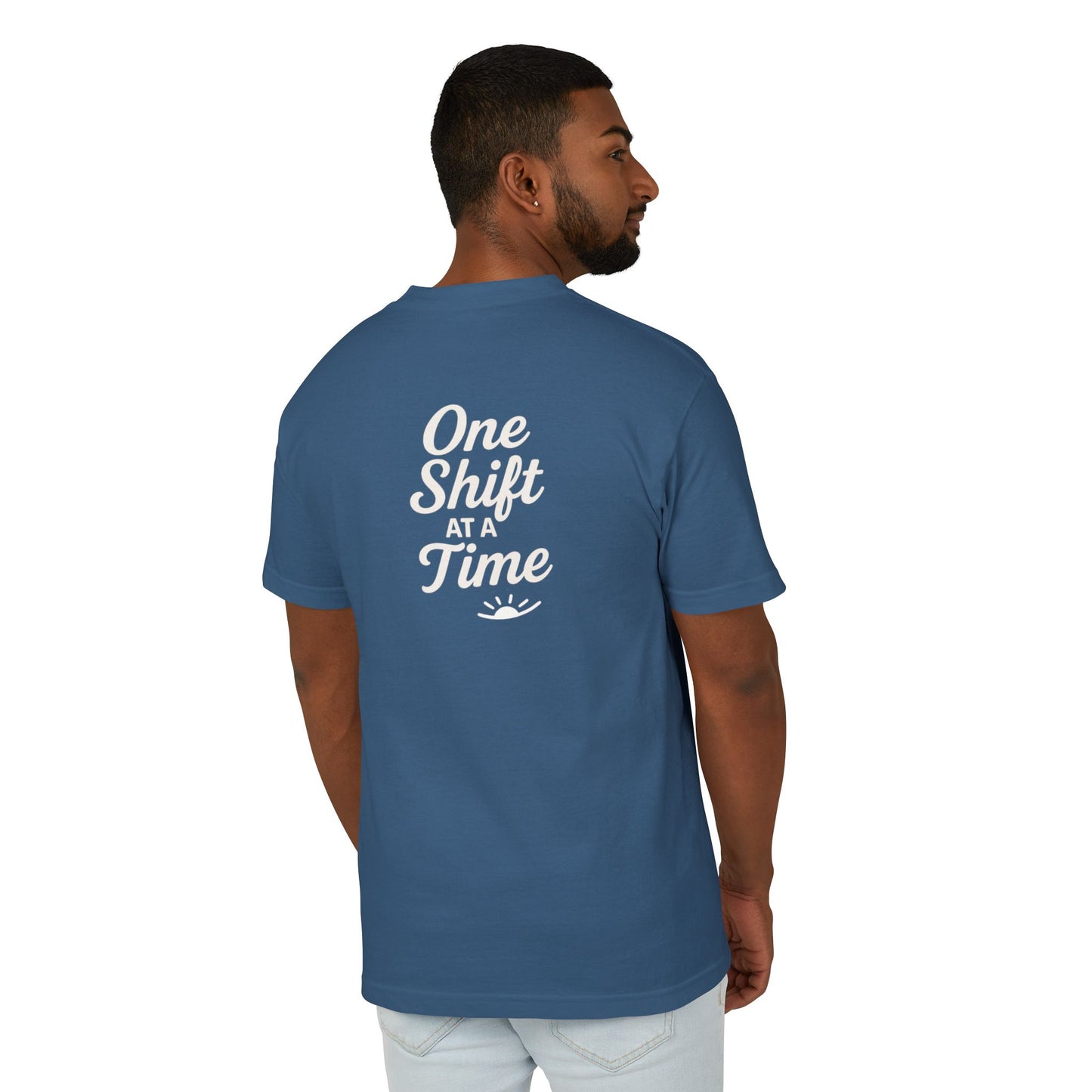 Casual Cotton Tee - One Shift at a Time, Relaxed Fit