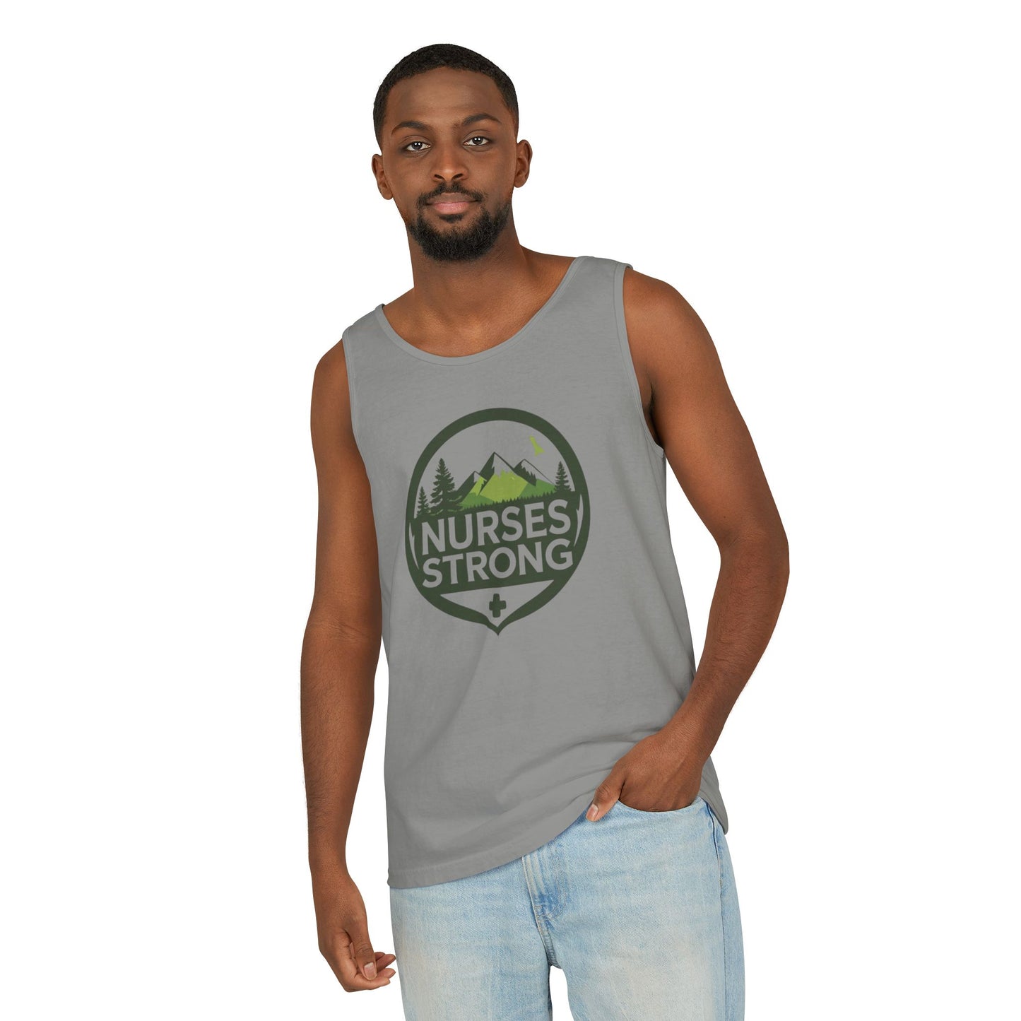 Nurses Strong Tank Top, Inspirational Relaxed Fit Sleeveless Shirt, Gifts for Healthcare Workers, Summer Casual Wear, Appreciation Gift
