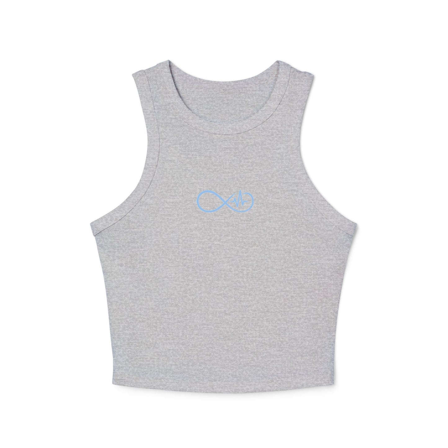 Empowering Infinity Women's Racer Tank Top with  | Yoga Top, Summer Wear, Casual Outfit, Gift for Her, Fitness Apparel
