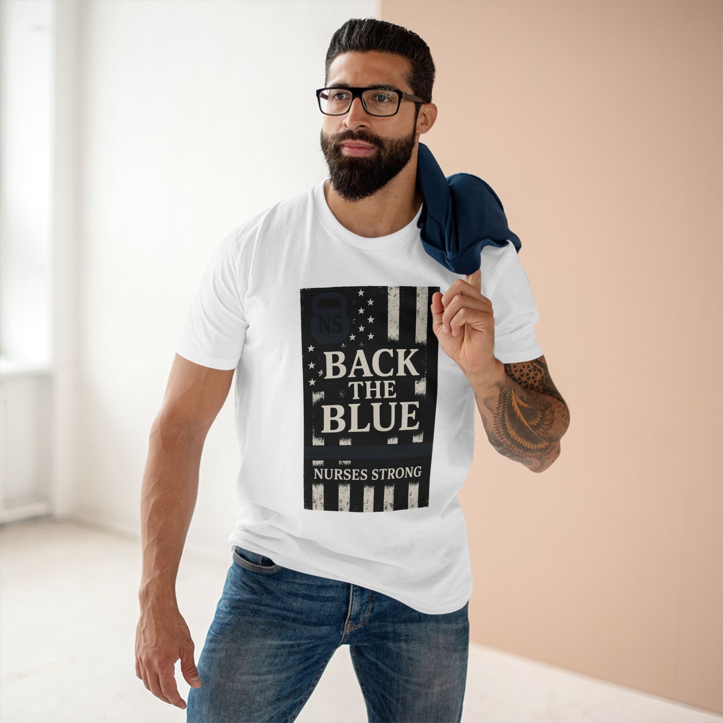 Back the Blue, Nurse Support Tee, Casual Wear