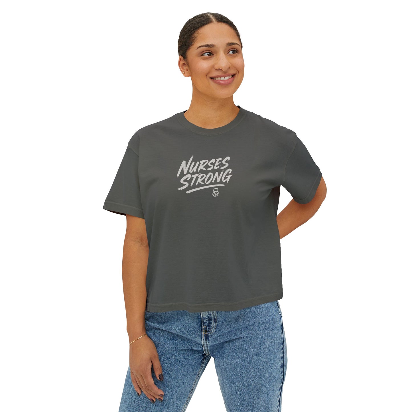 NightShifer for Life Trendy Boxy Tee, Everyday Comfort Top, Relaxed Fit Tee for Women