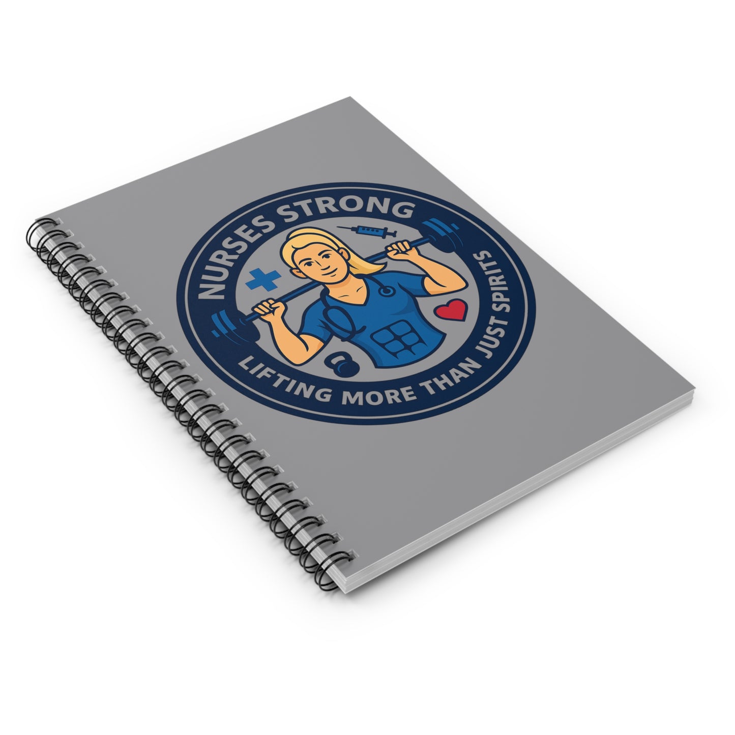Empowered Nurse Spiral Notebook - Lifting More Than Just Spirits, Nurse Appreciation Gift, Healthcare Professional Journal, Fitness [...]