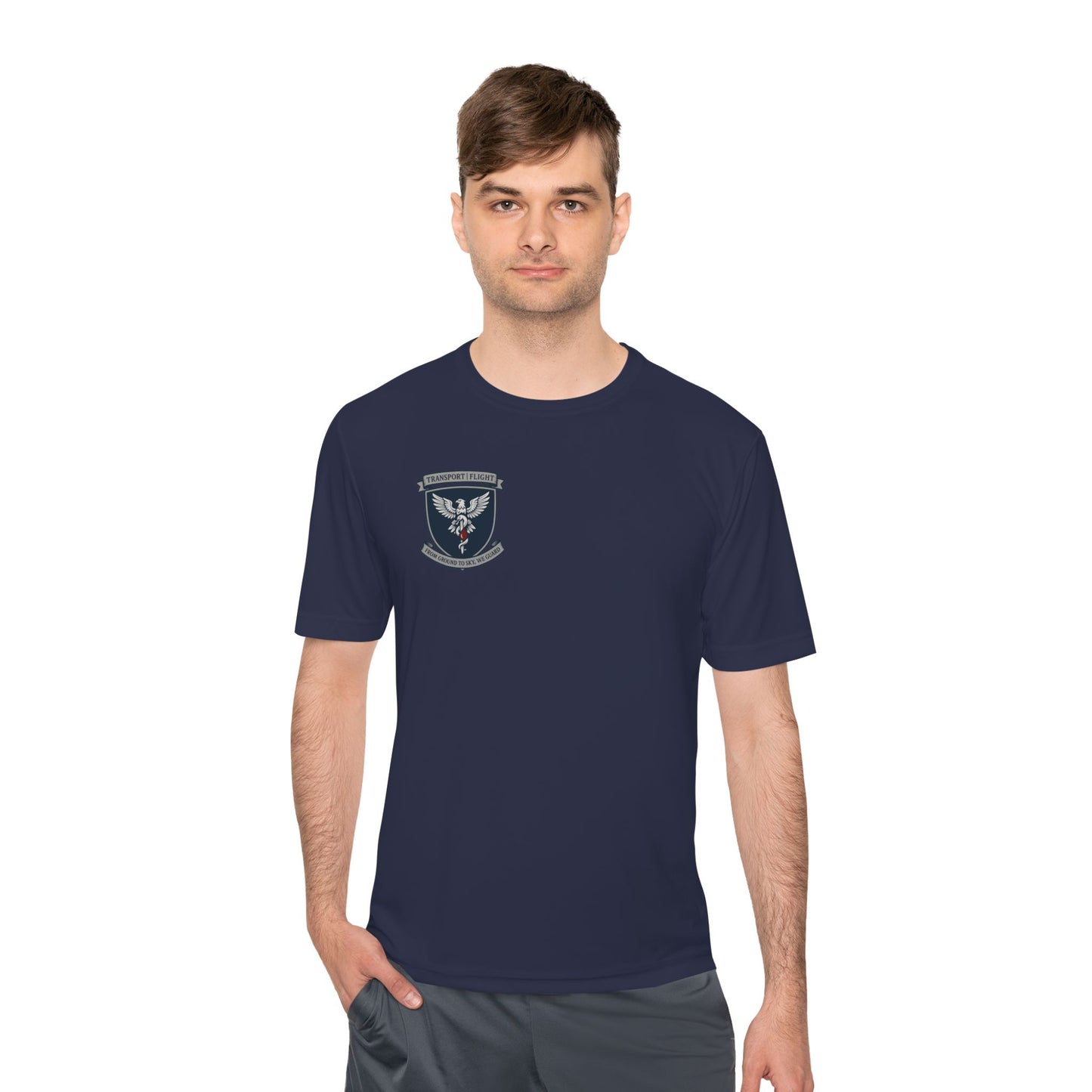 Transport/Flight Moisture Wicking Tee - Comfortable Athletic Shirt, Fitness Wear, Active Lifestyle, Sports Apparel, Workout Top